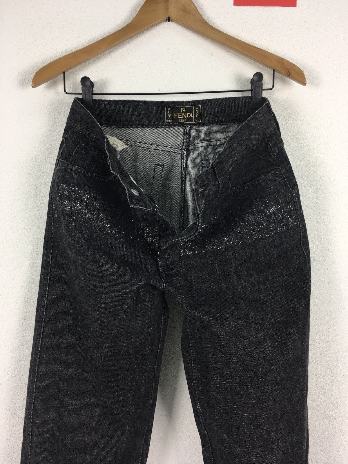 Vintage 90s FENDI Roma Glitter Jeans