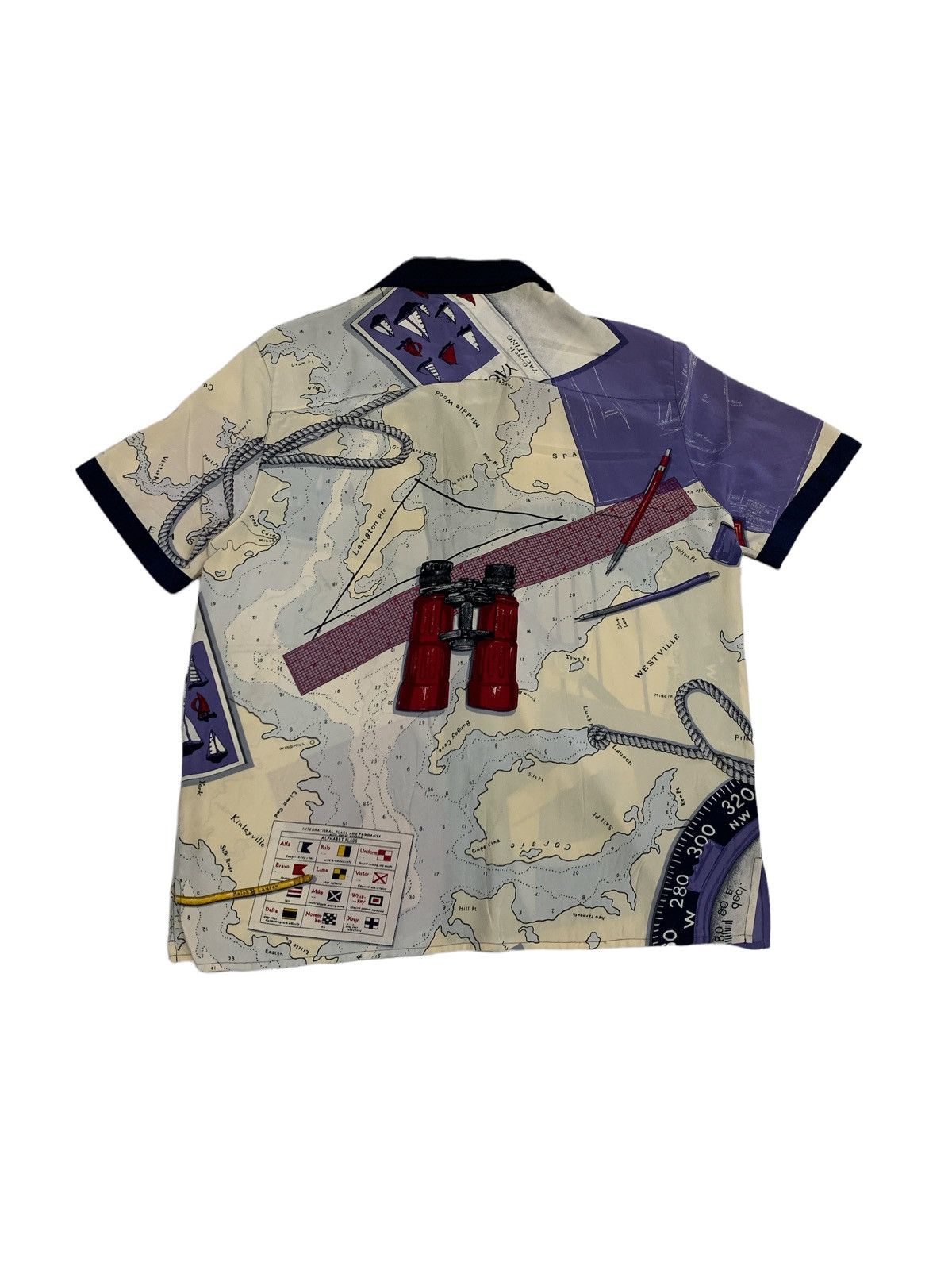 Lauren Ralph Lauren × Ralph Lauren × Vintage VINTAGE RL BAROQUE PRINT YATCH SILK BUTON UP SHIRT Size US M / EU 48-50 / 2 - 2 Thumbnail