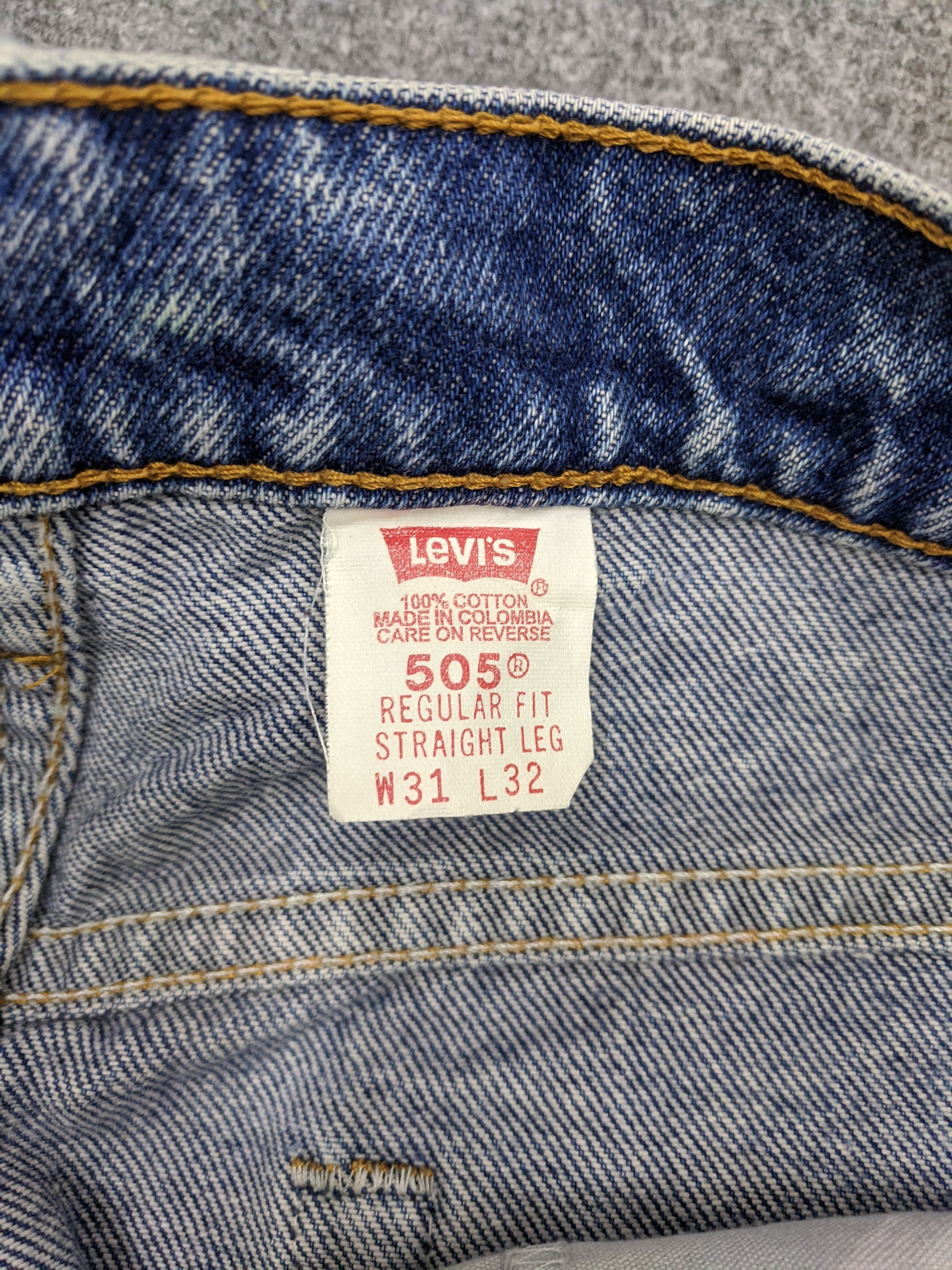 Levi's Vintage 90s Levis 505 Light Wash Jeans DP0881 Size US 31 - 9 Thumbnail