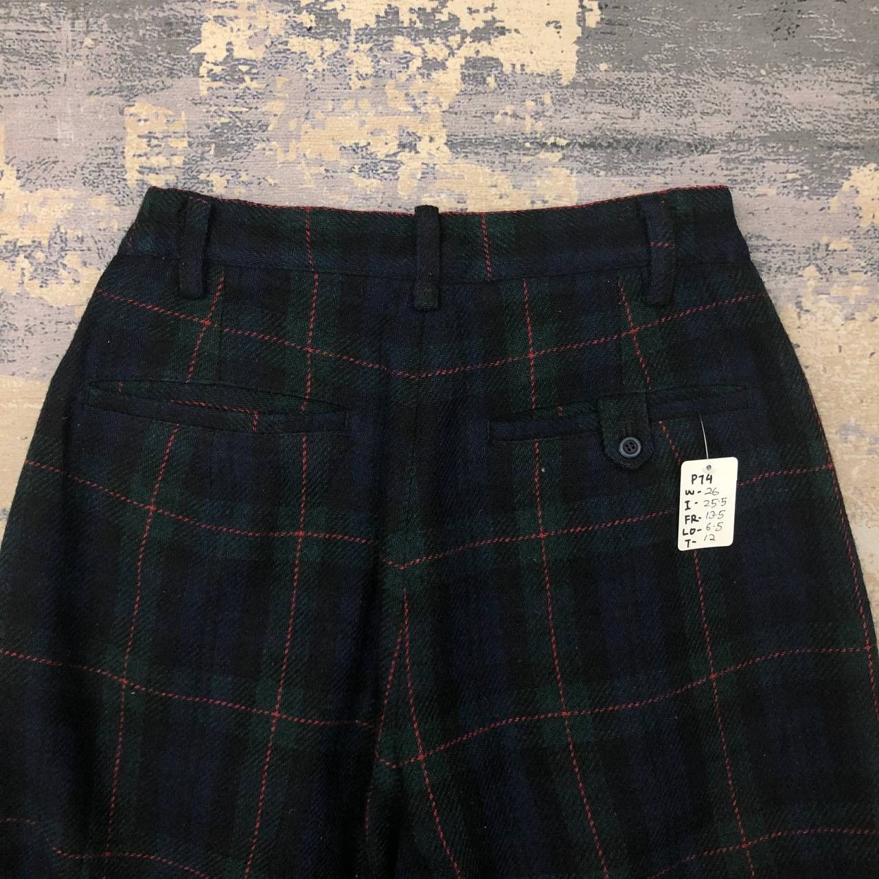 Vintage P74 VTG TARTAN PUNK WOOL ANKLE PANTS Size US 26 / EU 42 - 4 Thumbnail
