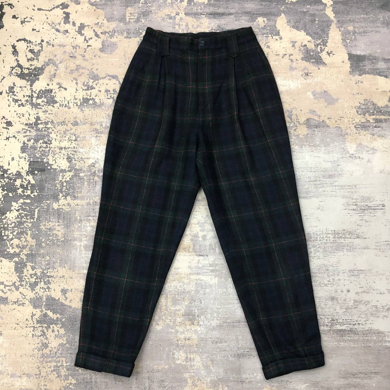 Vintage P74 VTG TARTAN PUNK WOOL ANKLE PANTS Size US 26 / EU 42 - 1 Thumbnail