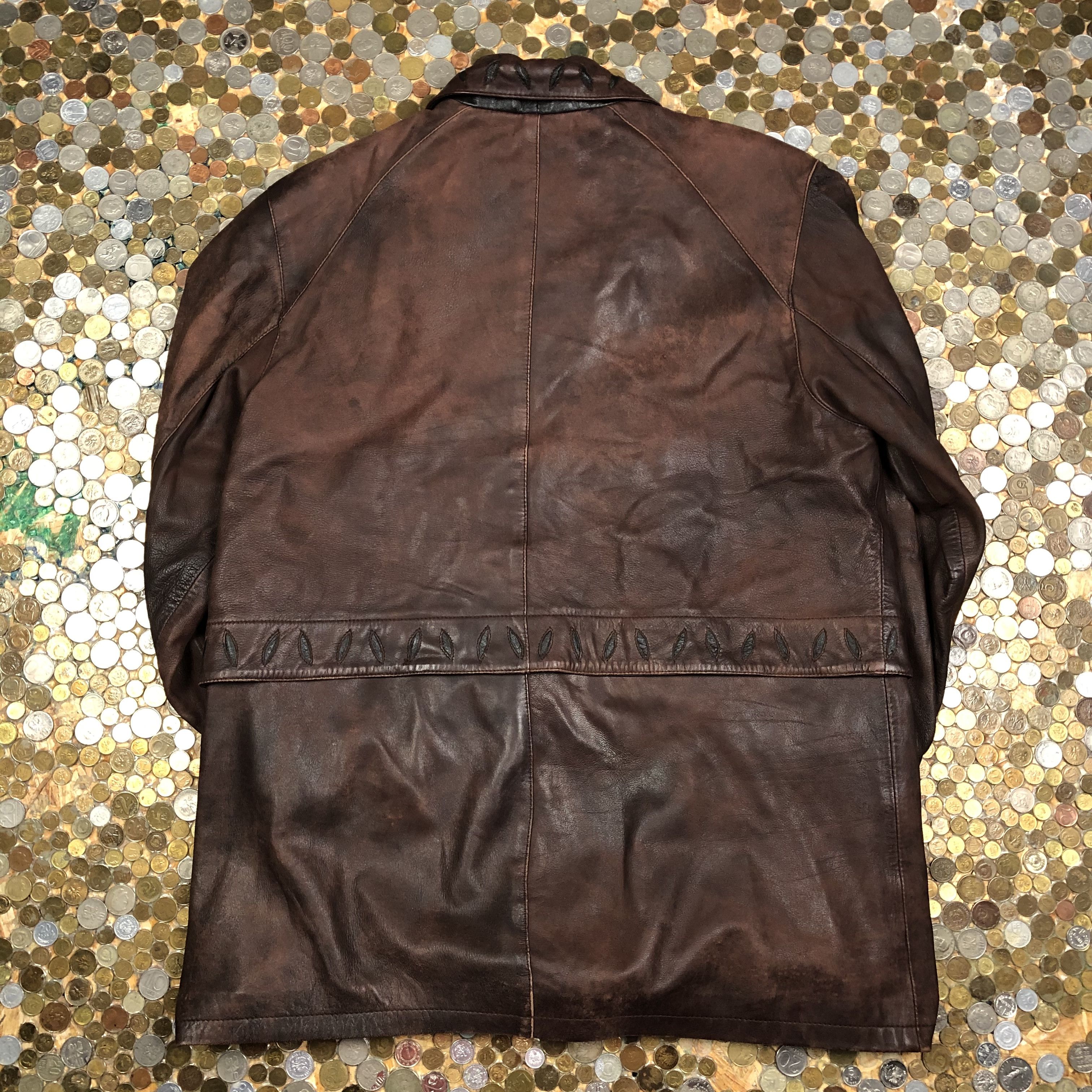 Vintage Vintage Leather Brown Jacket 90's Size US L / EU 52-54 / 3 - 5 Thumbnail