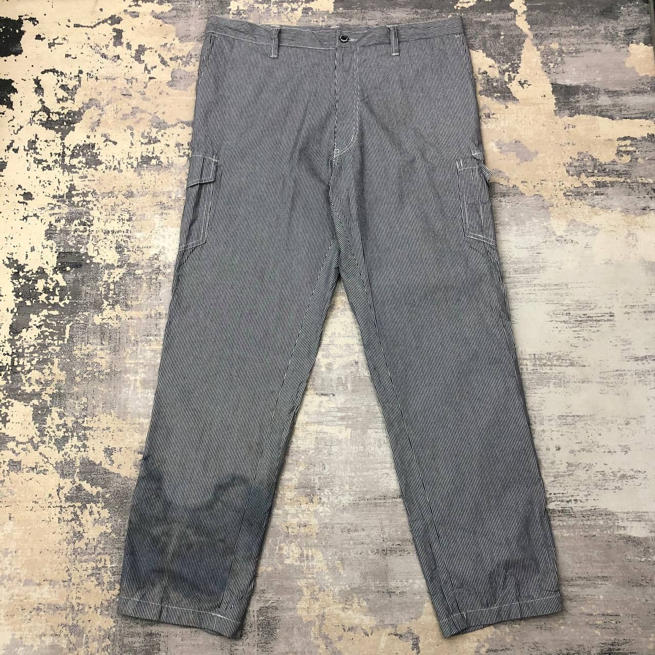 Japanese Brand P81 JAPAN GLADIATOR HICKORY STRIPED CARGO PANTS Size US 40 / EU 56 - 3 Thumbnail