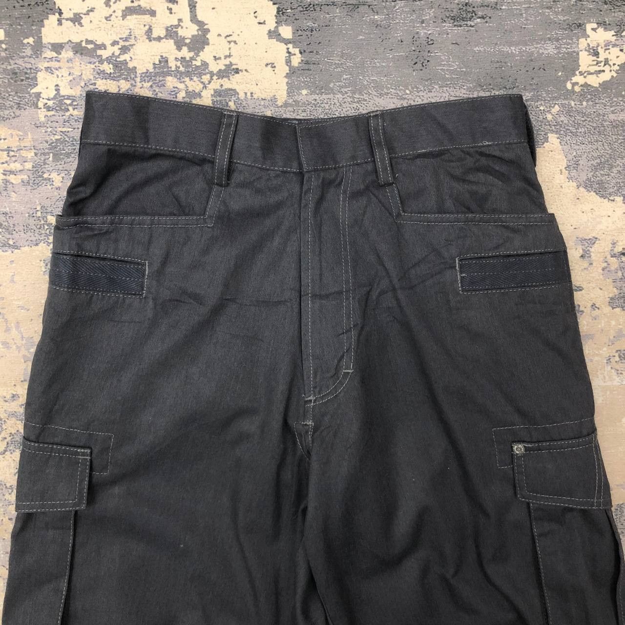 Japanese Brand P83 JAPAN WORK GEAR FLARED CARGO PANTS Size US 29 - 3 Thumbnail