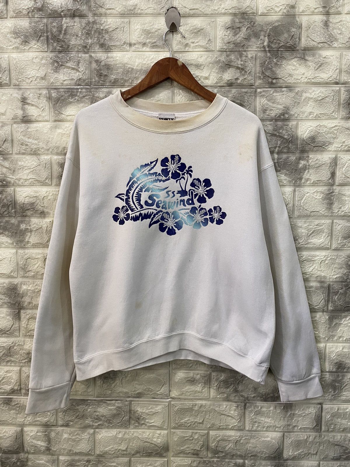 Edwin × Vintage Vintage Edwin Made USA SS SEAWIND Sweatshirt Size US L / EU 52-54 / 3 - 1 Thumbnail