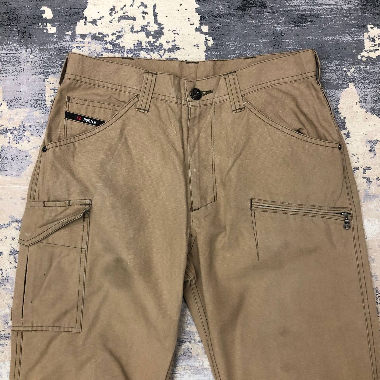 Japanese Brand P84 BURTLE WORKWEAR DISTRESSED CARGO PANTS Size US 30 / EU 46 - 3 Thumbnail
