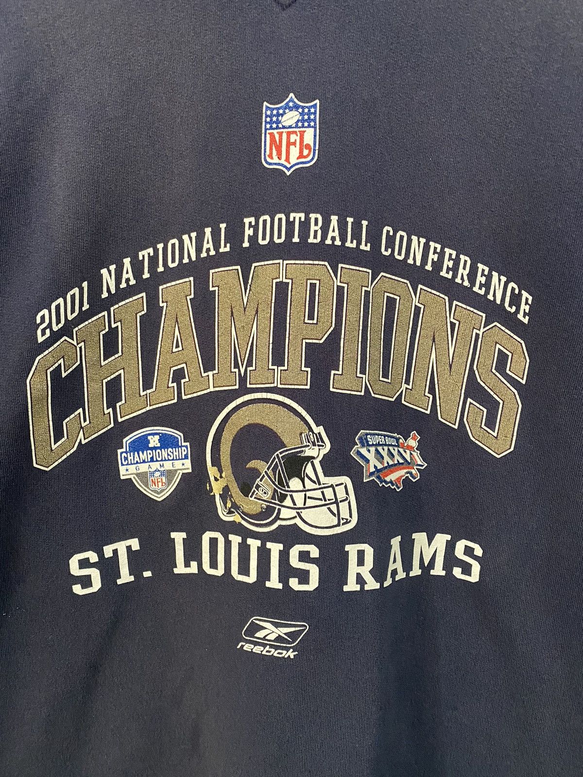 NFL × Reebok × Vintage Vintage 2001 NFL Champions St. Louis Rams Size US XL / EU 56 / 4 - 2 Thumbnail