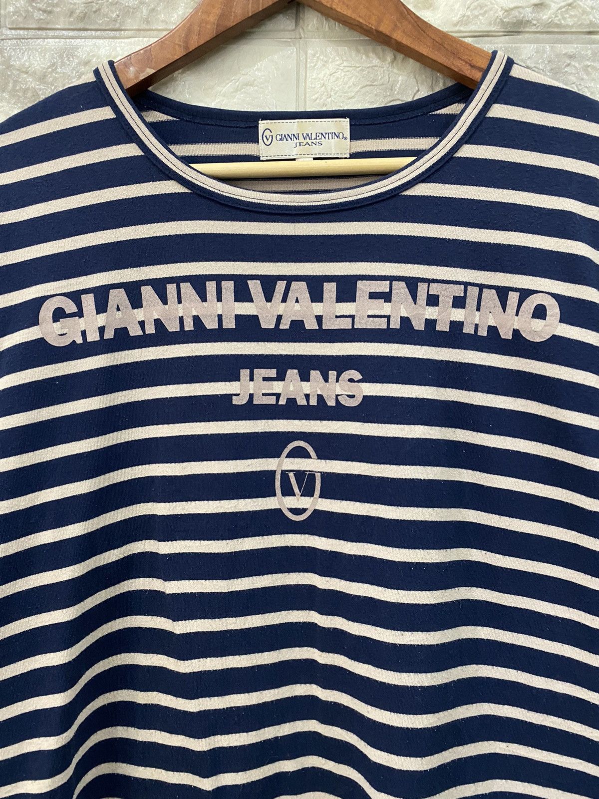 Japanese Brand × Vintage Vintage Gianni Valentino Jeans Stripe Shirt Size US L / EU 52-54 / 3 - 2 Thumbnail