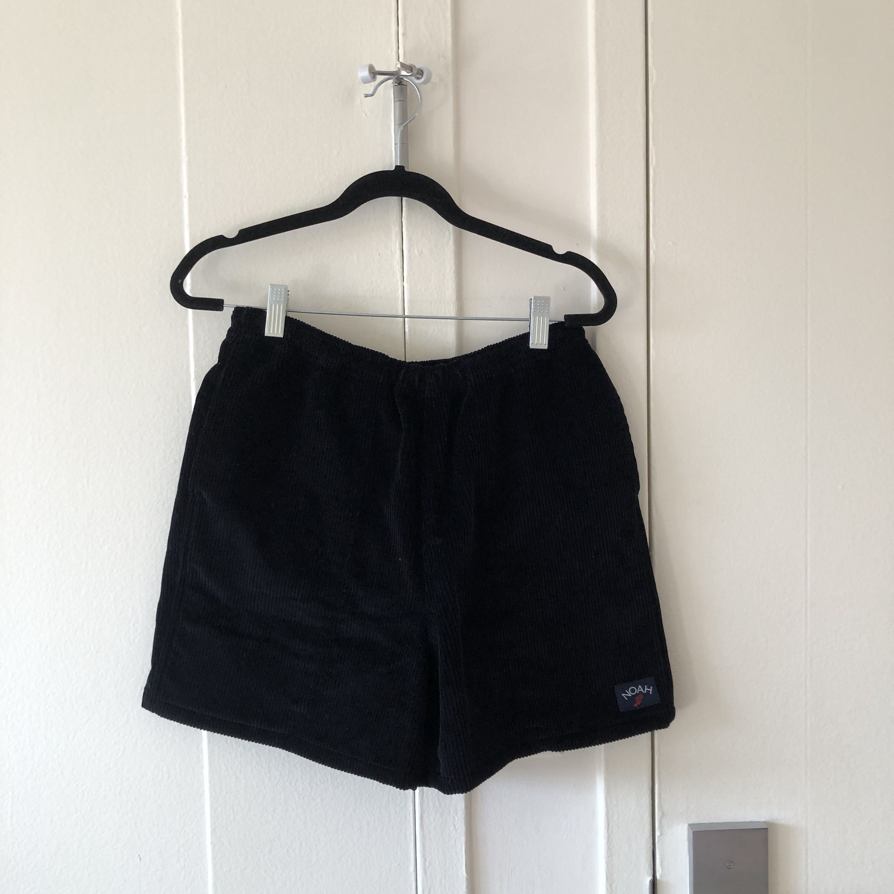 image of Noah Wale Corduroy Shorts in Black, Men's (Size 30)