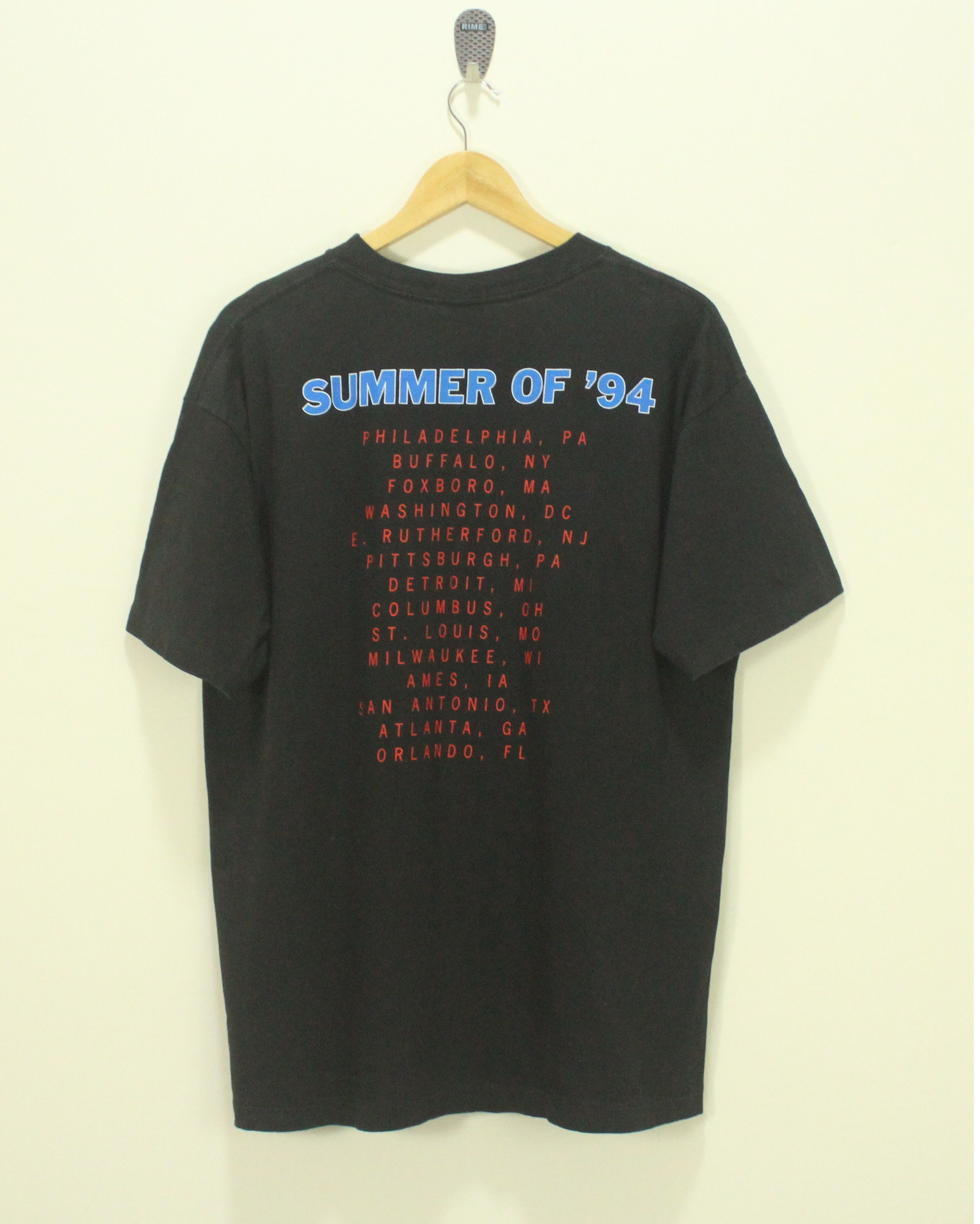 Band Tees × Vintage Vintage 90s ELTON JOHN T Shirt Summer of 94 Single Stitch Size US L / EU 52-54 / 3 - 3 Thumbnail