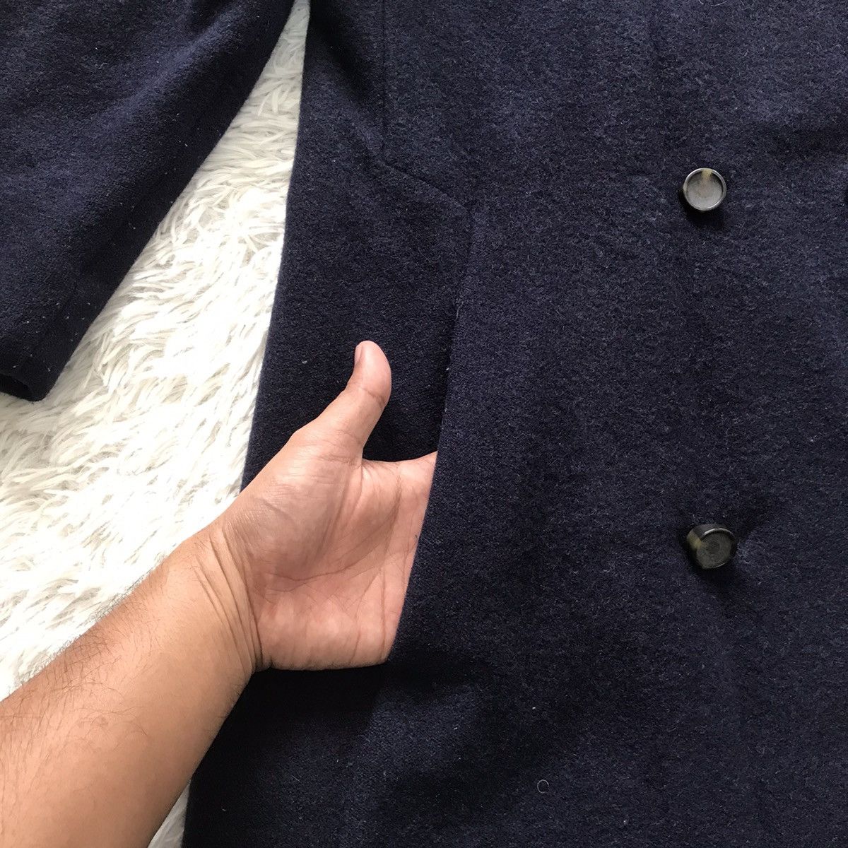 Marc Jacobs Marc by Marc Jacobs Wool Angora Rabbit Nylon Long Coat Size XS / US 0-2 / IT 36-38 - 7 Thumbnail