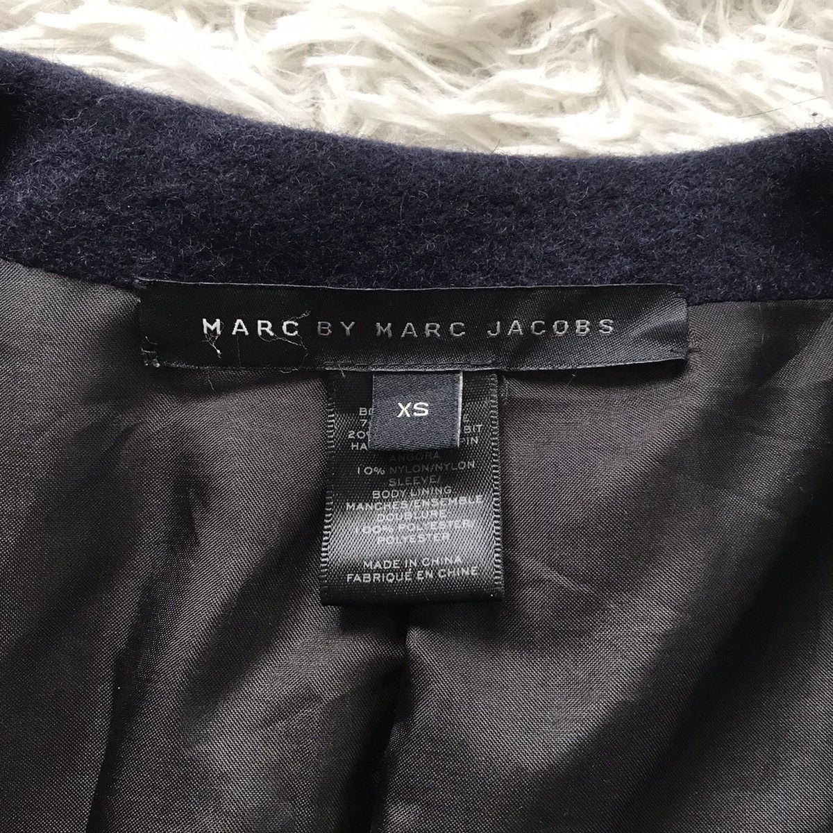 Marc Jacobs Marc by Marc Jacobs Wool Angora Rabbit Nylon Long Coat Size XS / US 0-2 / IT 36-38 - 16 Thumbnail