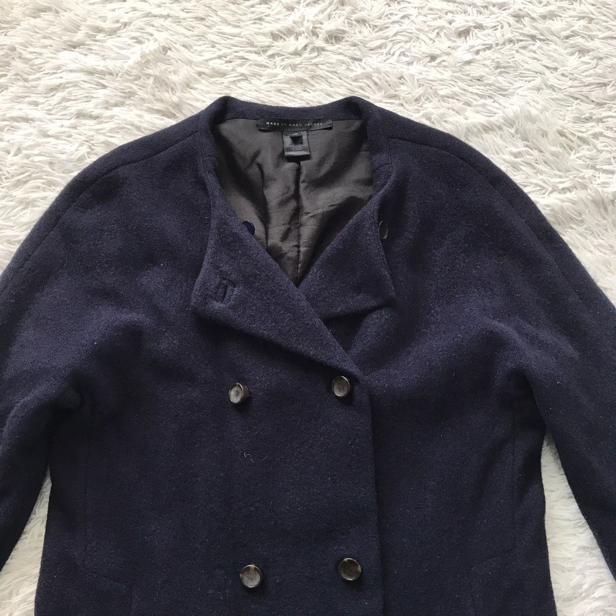 Marc Jacobs Marc by Marc Jacobs Wool Angora Rabbit Nylon Long Coat Size XS / US 0-2 / IT 36-38 - 6 Thumbnail