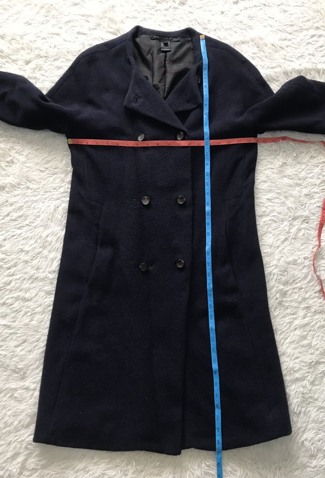 Marc Jacobs Marc by Marc Jacobs Wool Angora Rabbit Nylon Long Coat Size XS / US 0-2 / IT 36-38 - 14 Thumbnail