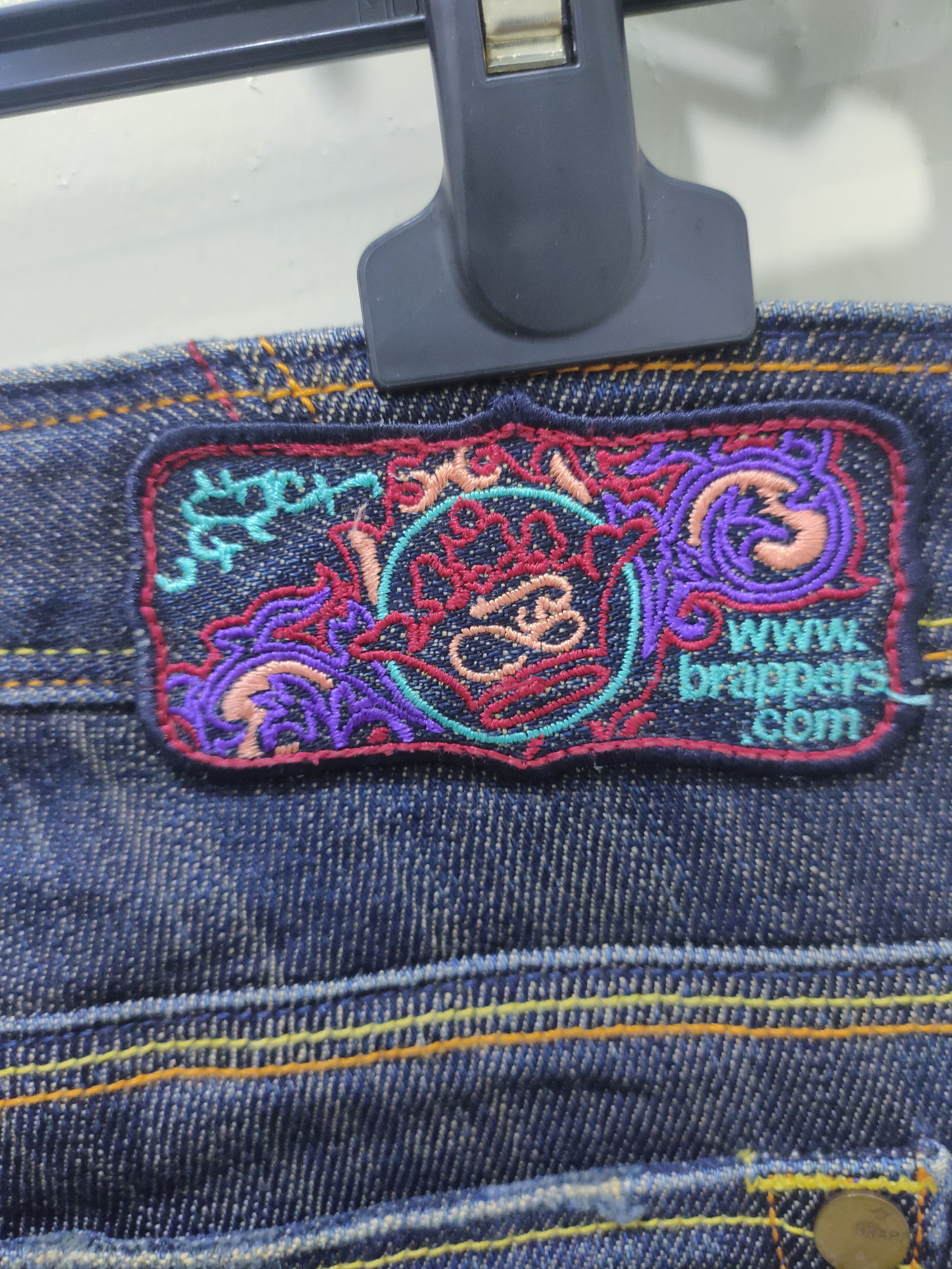 Japanese Brand BRAPPERS Stone Wash Slim Fit Rainbow Denim Jeans Cargo Pant Size 32" / US 10 / IT 46 - 16 Thumbnail