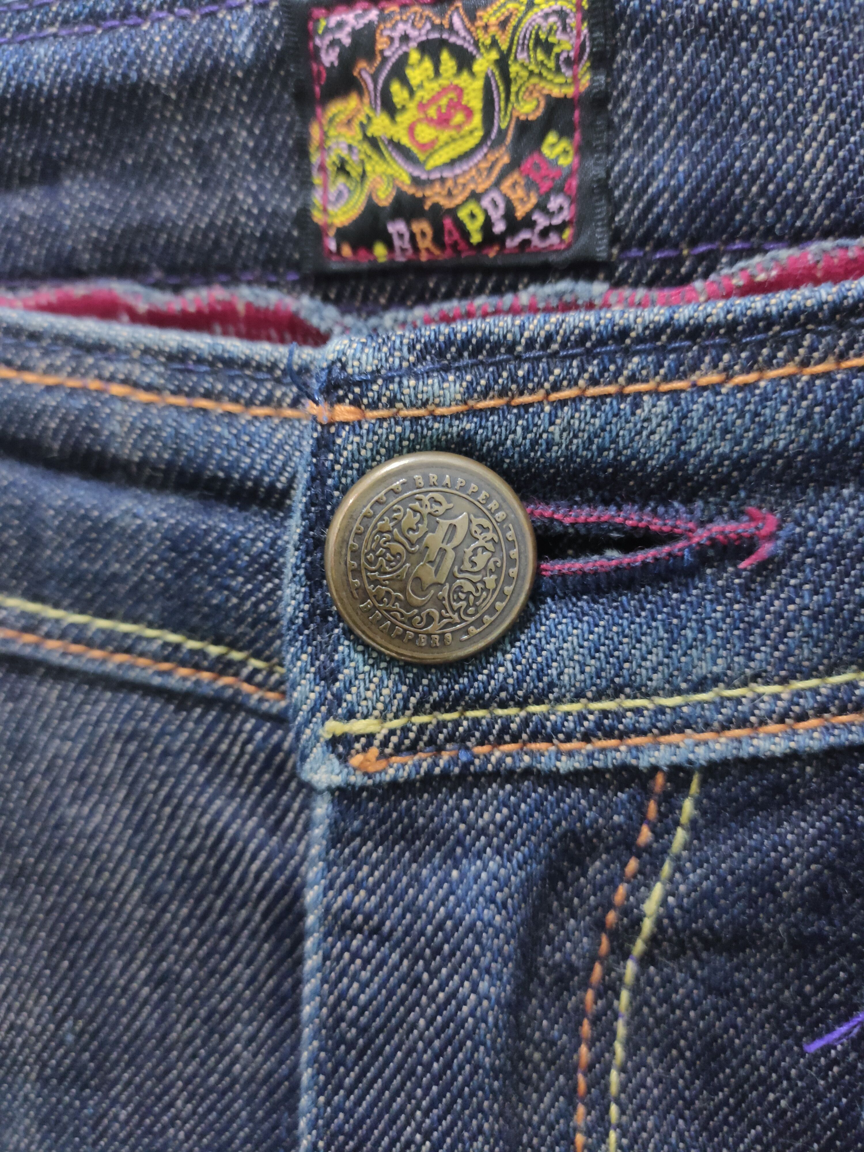 Japanese Brand BRAPPERS Stone Wash Slim Fit Rainbow Denim Jeans Cargo Pant Size 32" / US 10 / IT 46 - 8 Thumbnail