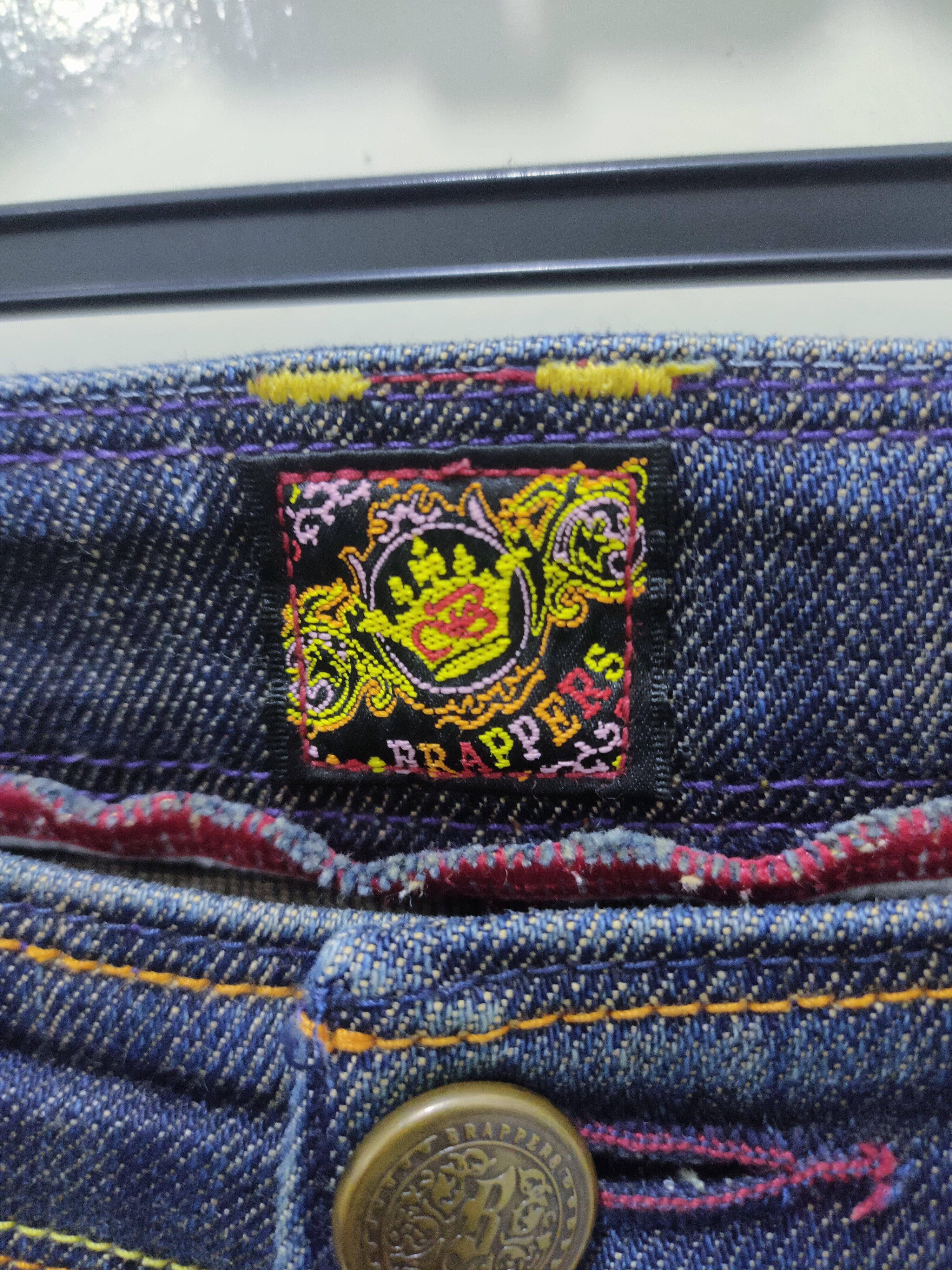 Japanese Brand BRAPPERS Stone Wash Slim Fit Rainbow Denim Jeans Cargo Pant Size 32" / US 10 / IT 46 - 14 Thumbnail