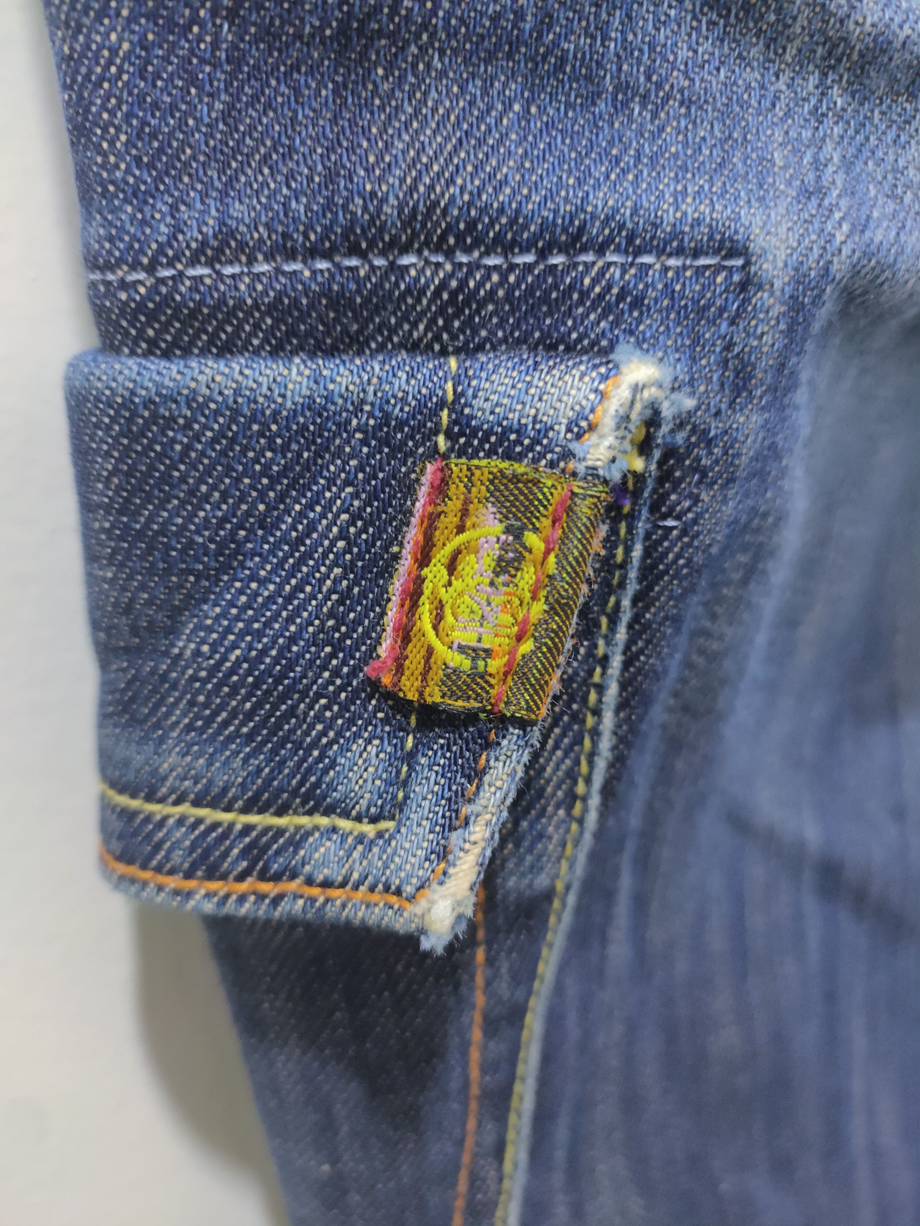 Japanese Brand BRAPPERS Stone Wash Slim Fit Rainbow Denim Jeans Cargo Pant Size 32" / US 10 / IT 46 - 21 Thumbnail