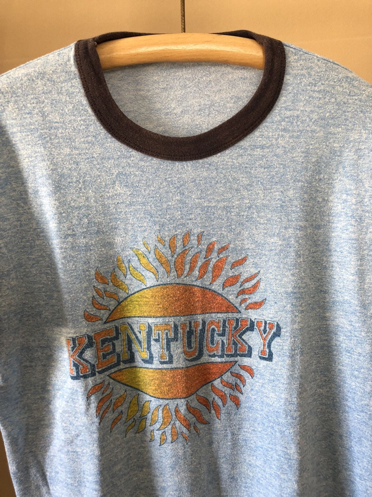 Vintage Vintage 70s 80s Kentucky Sun Tri-Blend Ringer T Shirt Size US L / EU 52-54 / 3 - 2 Thumbnail
