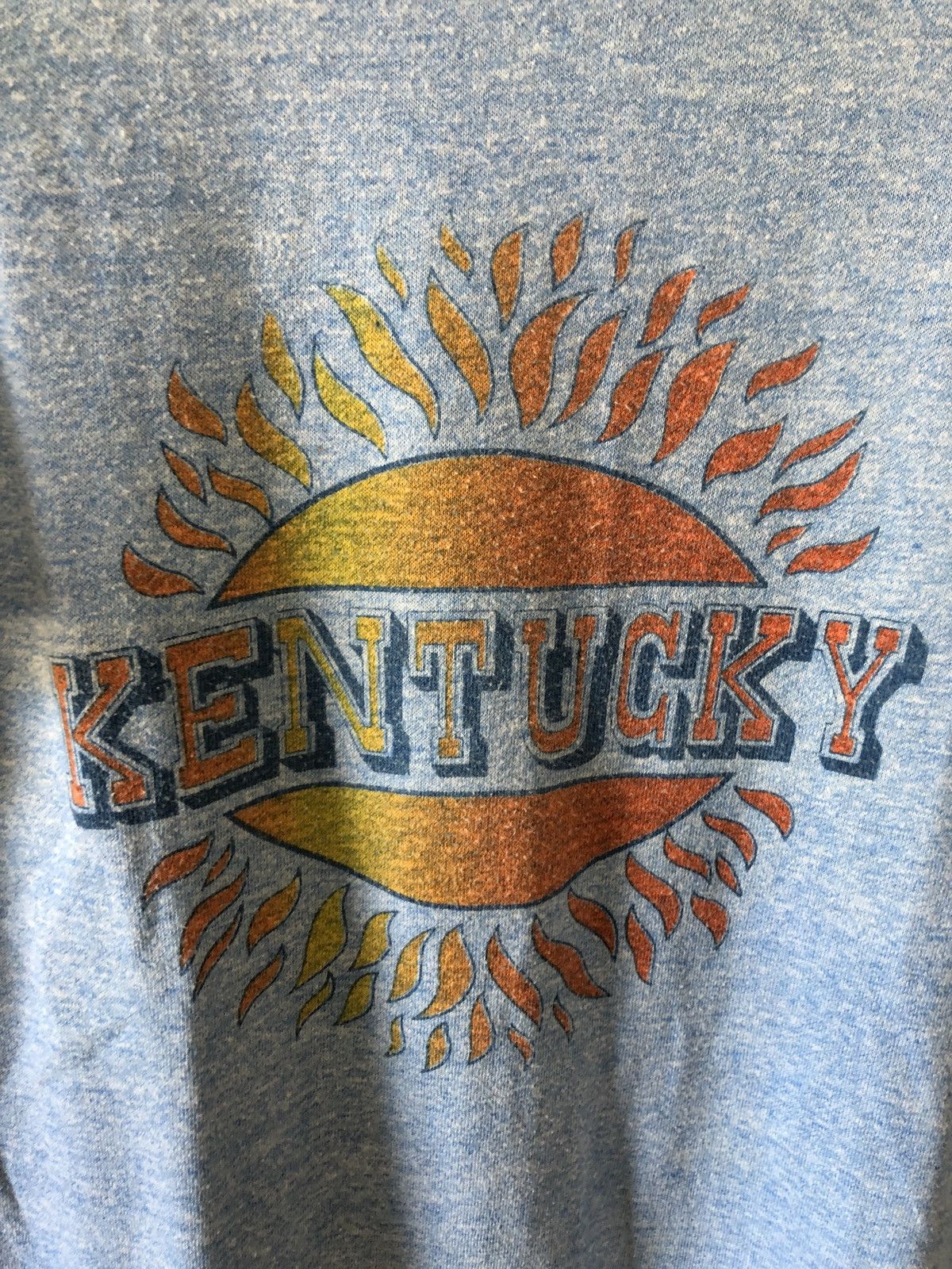 Vintage Vintage 70s 80s Kentucky Sun Tri-Blend Ringer T Shirt Size US L / EU 52-54 / 3 - 3 Thumbnail