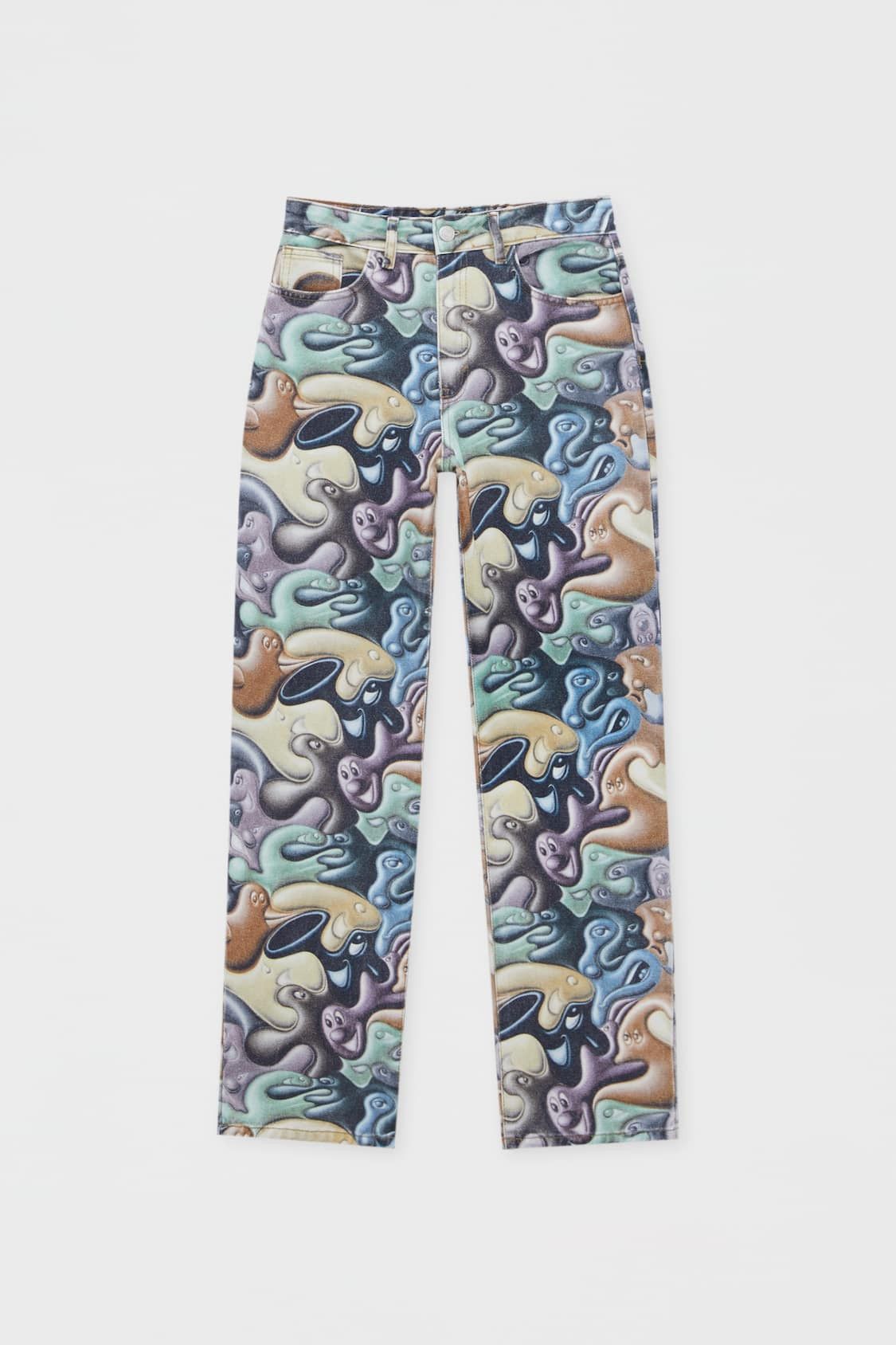 Other Kenny Scharf x Pull&Bear All-Over Print Jeans Size US 30 / EU 46 - 2 Thumbnail