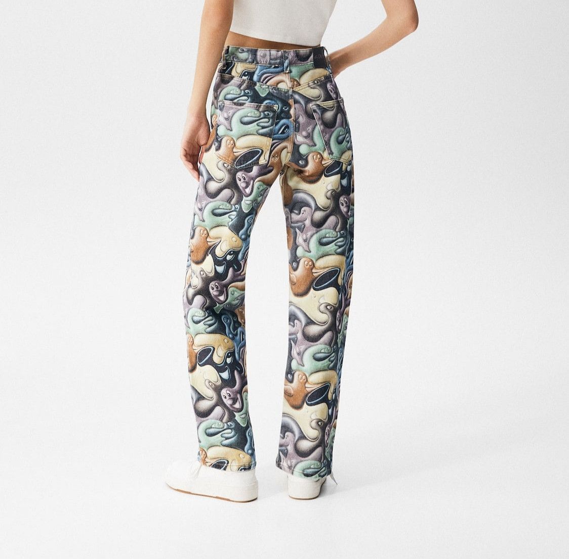 Other Kenny Scharf x Pull&Bear All-Over Print Jeans Size US 30 / EU 46 - 6 Thumbnail