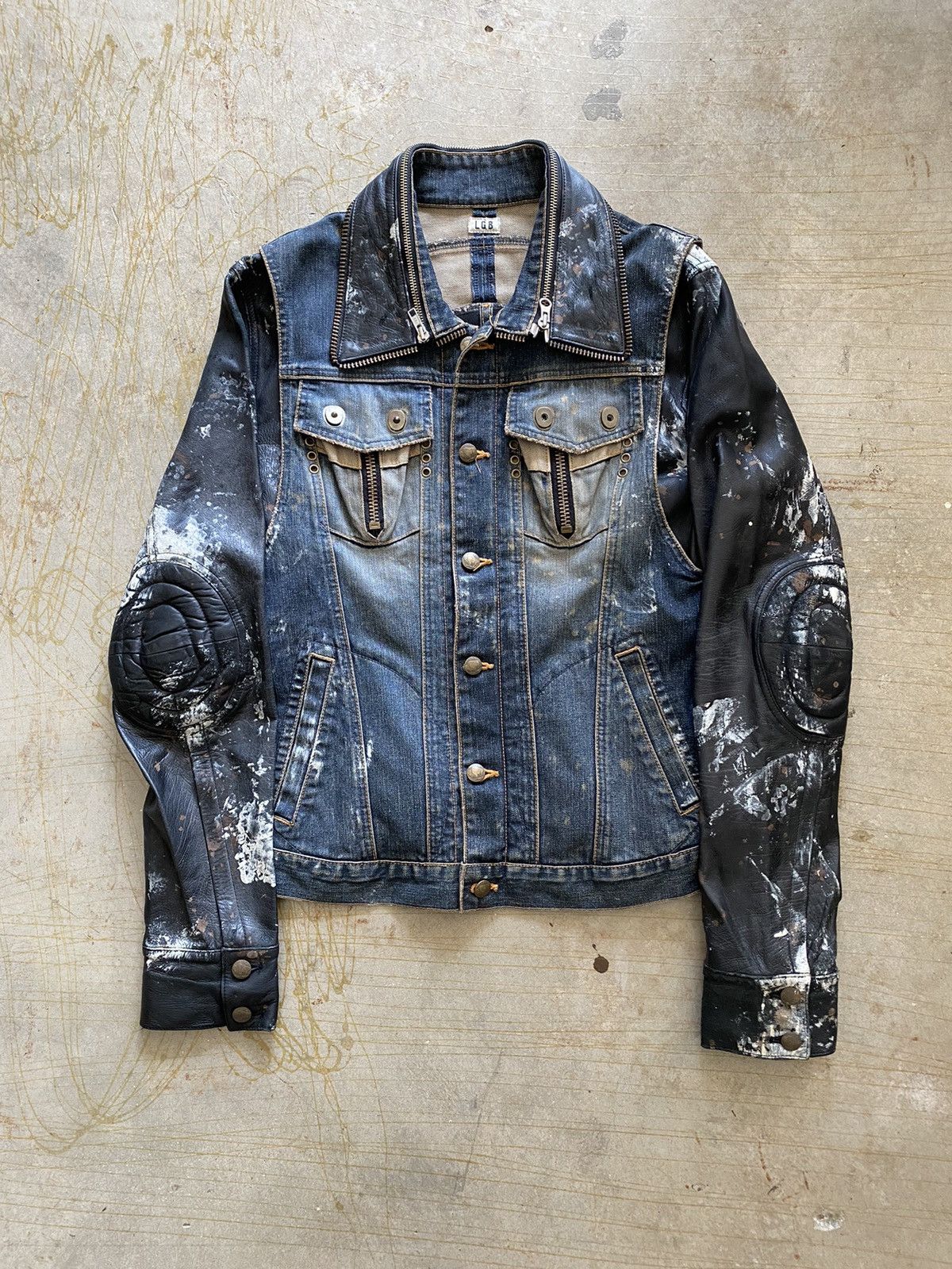 Le Grande Bleu (L.G.B.) Vtg L.G.B Bondage leather hybrid removable paint Size US M / EU 48-50 / 2 - 4 Thumbnail