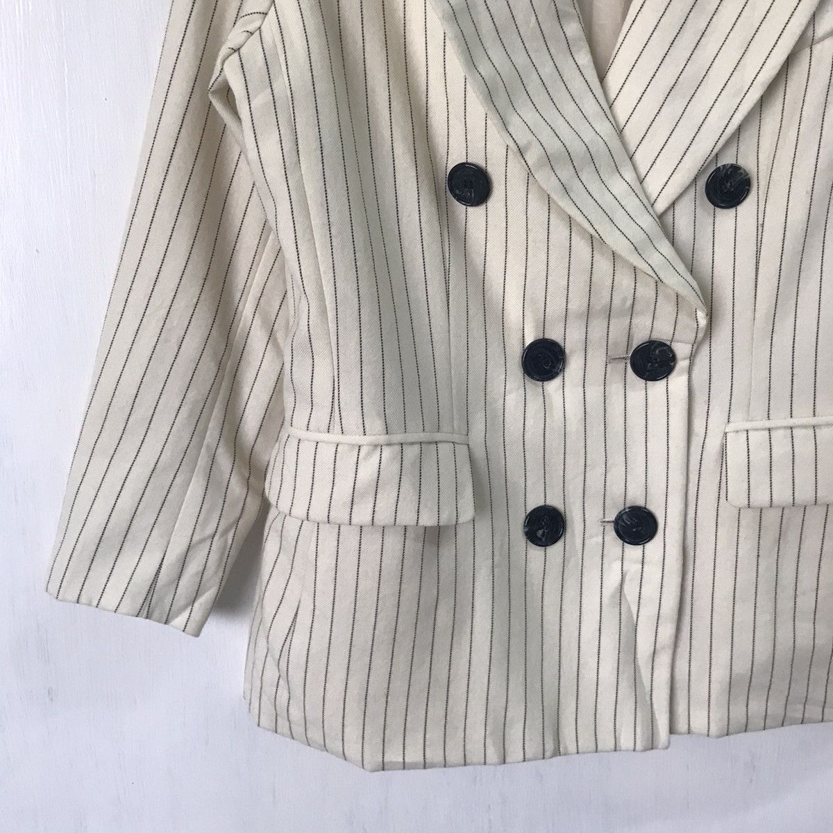 Yves Saint Laurent YSL Yves Saint Laurent Stripes Double Breast Coat Jacket Size XS / US 0-2 / IT 36-38 - 5 Thumbnail