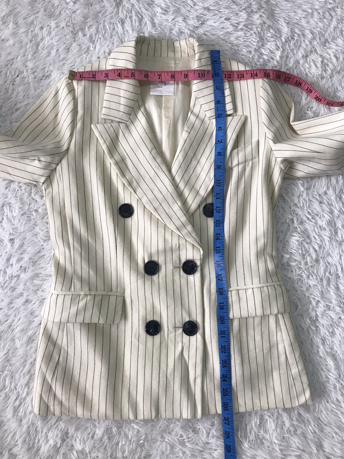 Yves Saint Laurent YSL Yves Saint Laurent Stripes Double Breast Coat Jacket Size XS / US 0-2 / IT 36-38 - 18 Thumbnail
