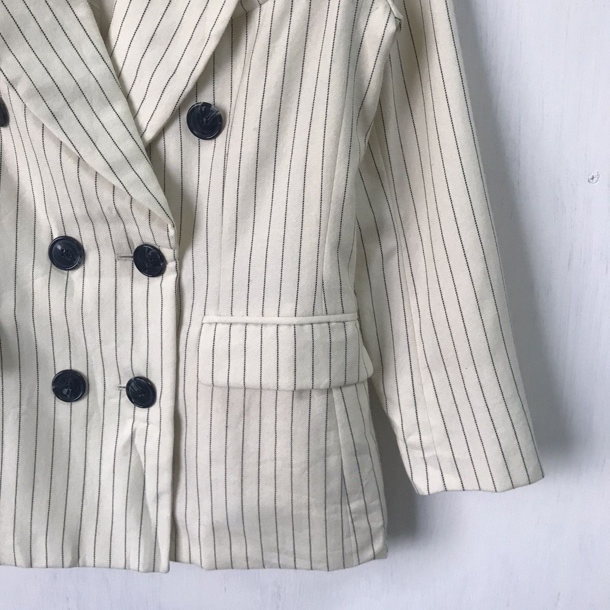 Yves Saint Laurent YSL Yves Saint Laurent Stripes Double Breast Coat Jacket Size XS / US 0-2 / IT 36-38 - 6 Thumbnail