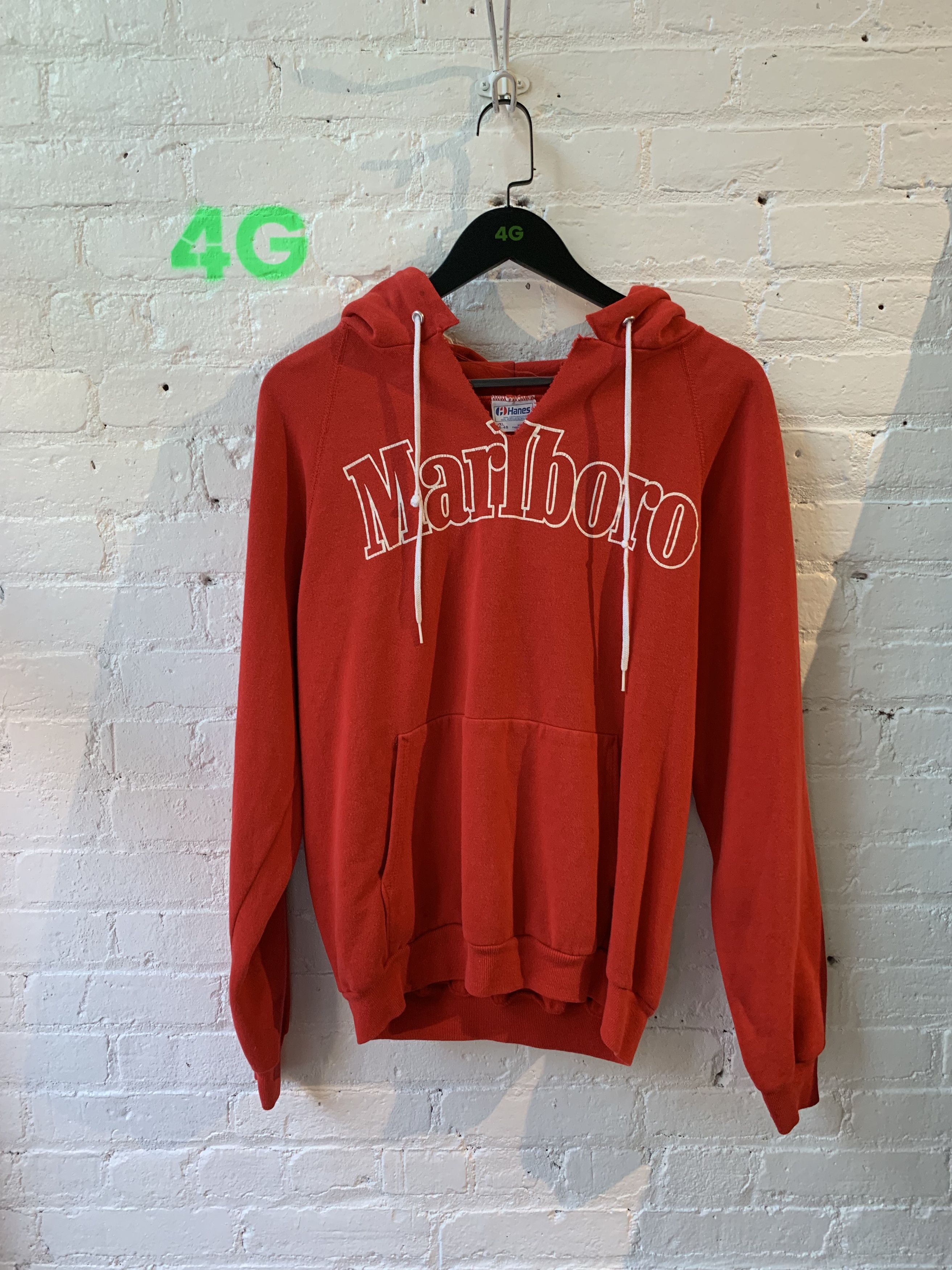 Vintage Marlboro RED thrashed Hoodie Sz XL