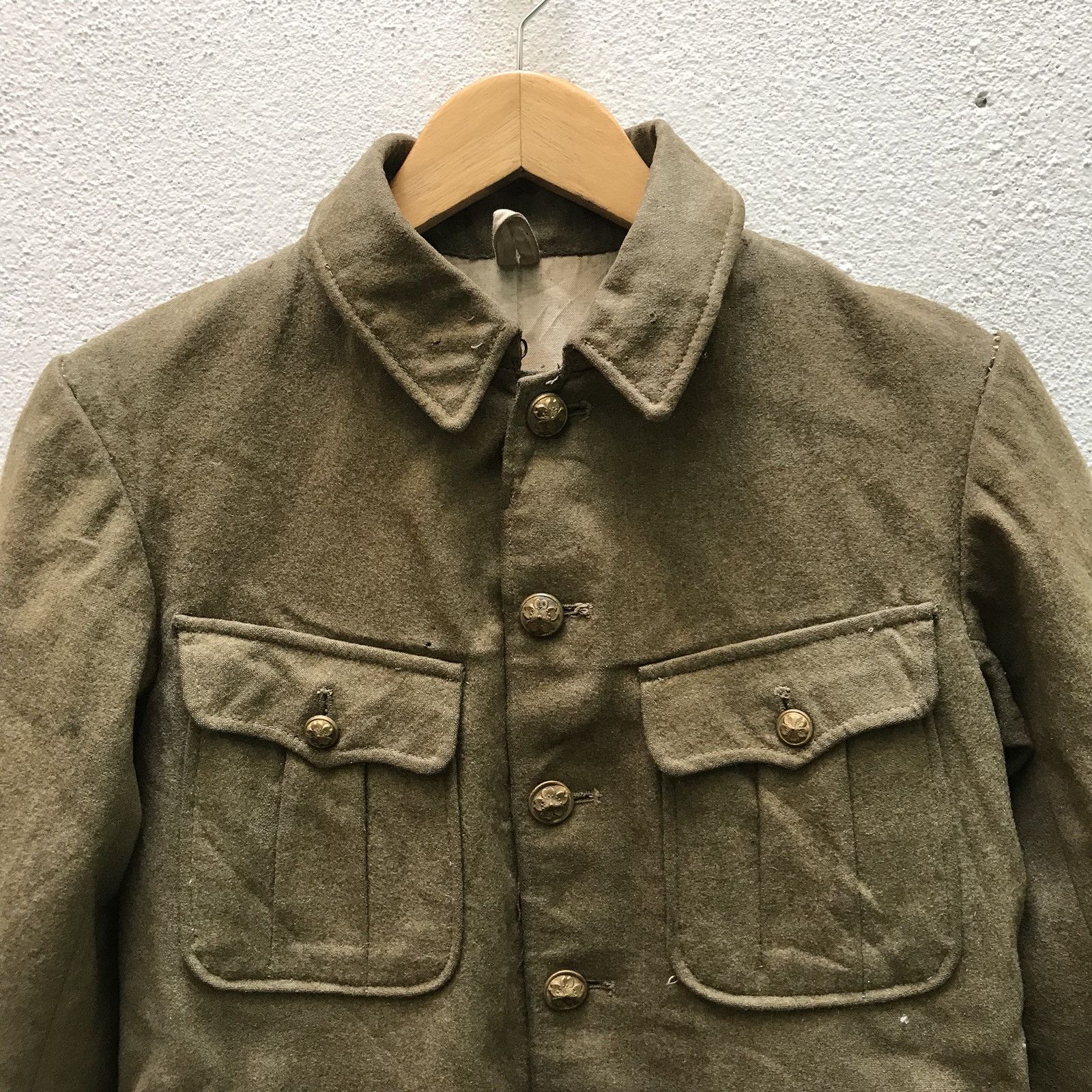 Japanese Brand 🔊 Rare Vintage 40s-50s Japanese Military Wool Indigo Lini Size US S / EU 44-46 / 1 - 4 Thumbnail