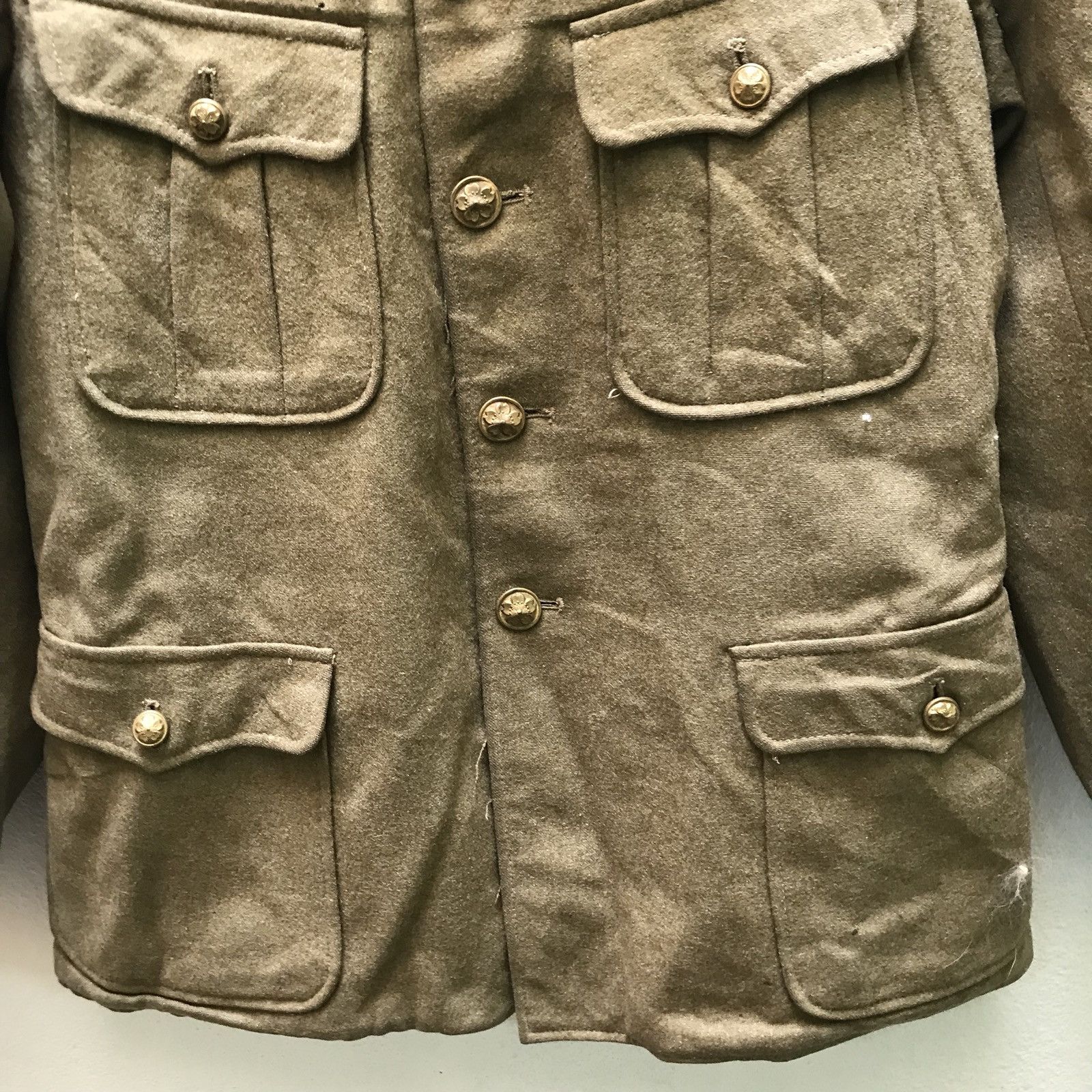 Japanese Brand 🔊 Rare Vintage 40s-50s Japanese Military Wool Indigo Lini Size US S / EU 44-46 / 1 - 5 Thumbnail