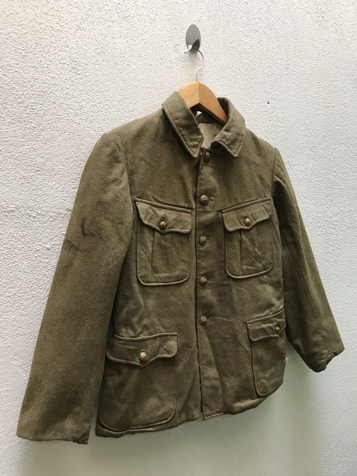 Japanese Brand 🔊 Rare Vintage 40s-50s Japanese Military Wool Indigo Lini Size US S / EU 44-46 / 1 - 3 Thumbnail