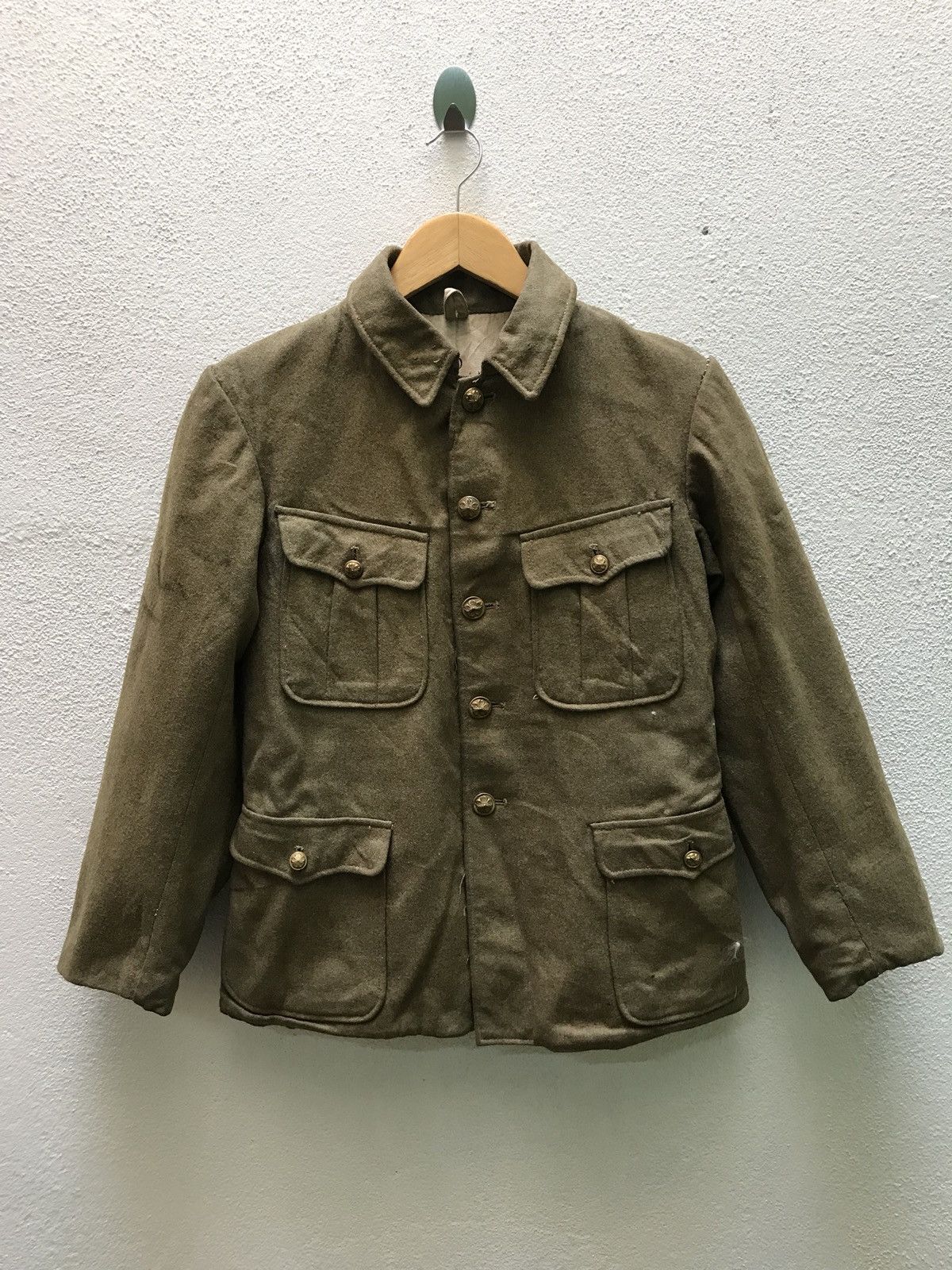 Japanese Brand 🔊 Rare Vintage 40s-50s Japanese Military Wool Indigo Lini Size US S / EU 44-46 / 1 - 1 Thumbnail
