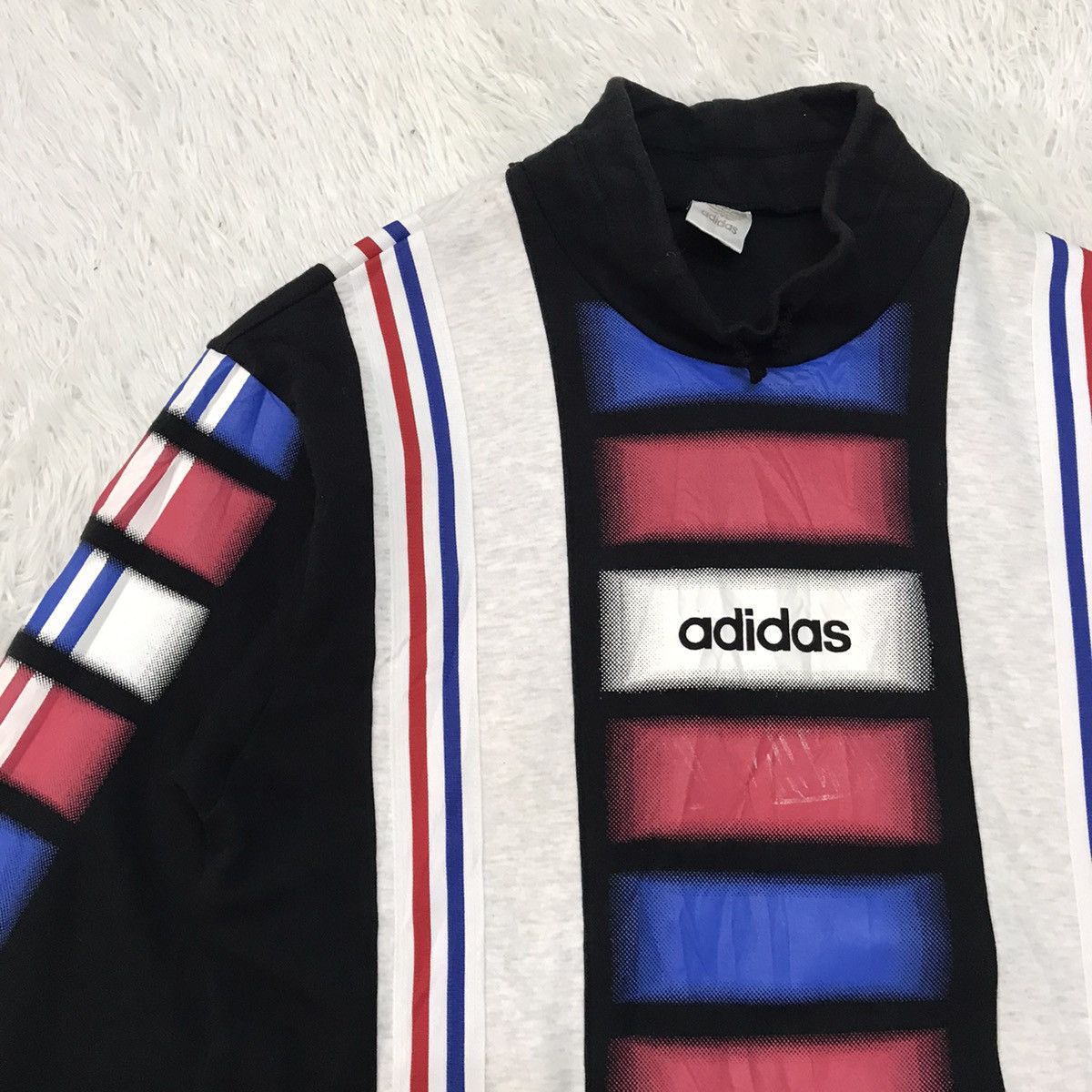 Adidas Vtg 80s Multicolored Long Sleeve Sweat Neck Pull Size US M / EU 48-50 / 2 - 8 Thumbnail
