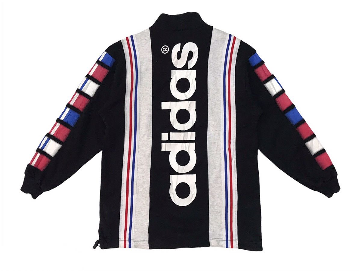 Adidas Vtg 80s Multicolored Long Sleeve Sweat Neck Pull Size US M / EU 48-50 / 2 - 1 Thumbnail