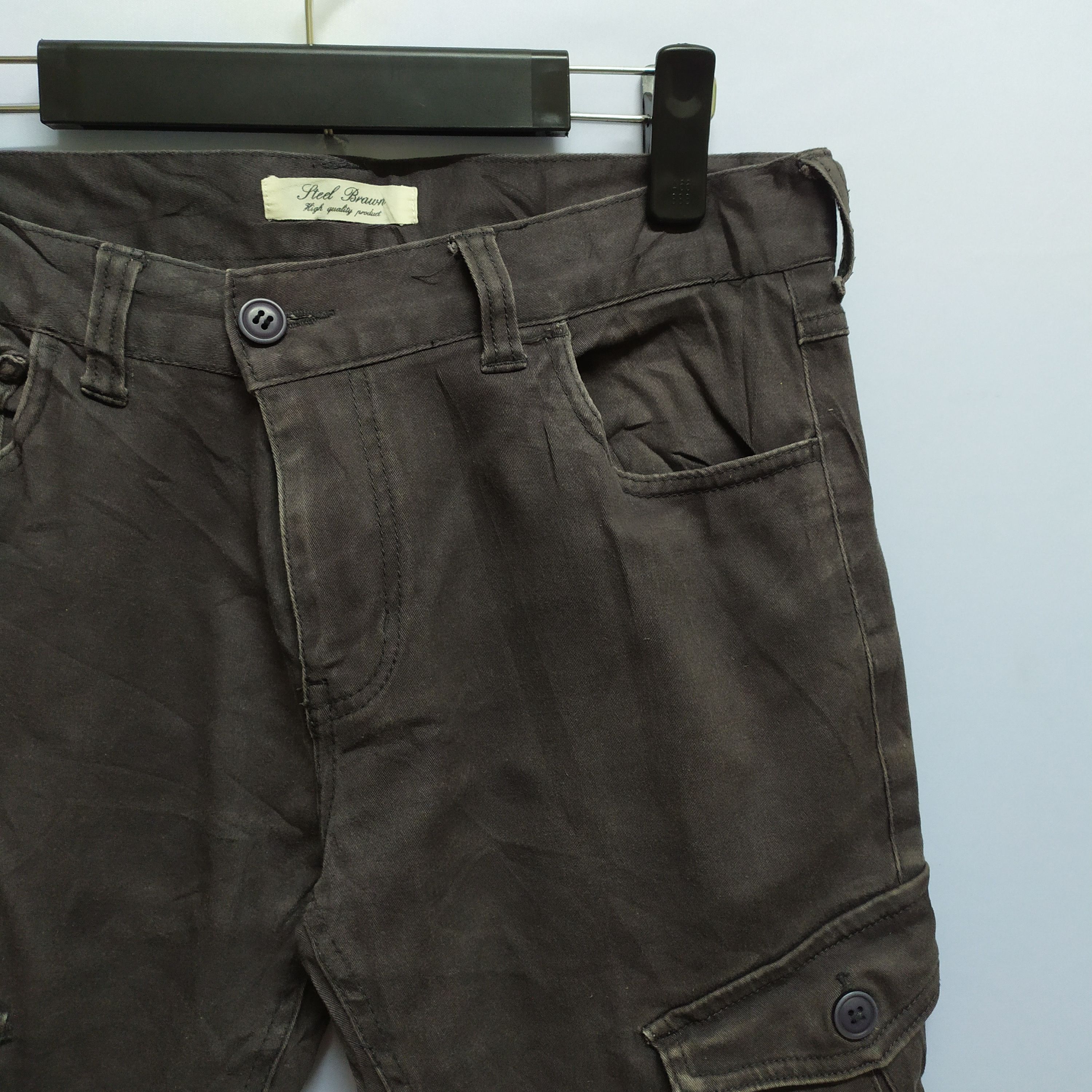 Japanese Brand Steel Brawn Skinny Cargo Pants Size US 28 / EU 44 - 4 Thumbnail