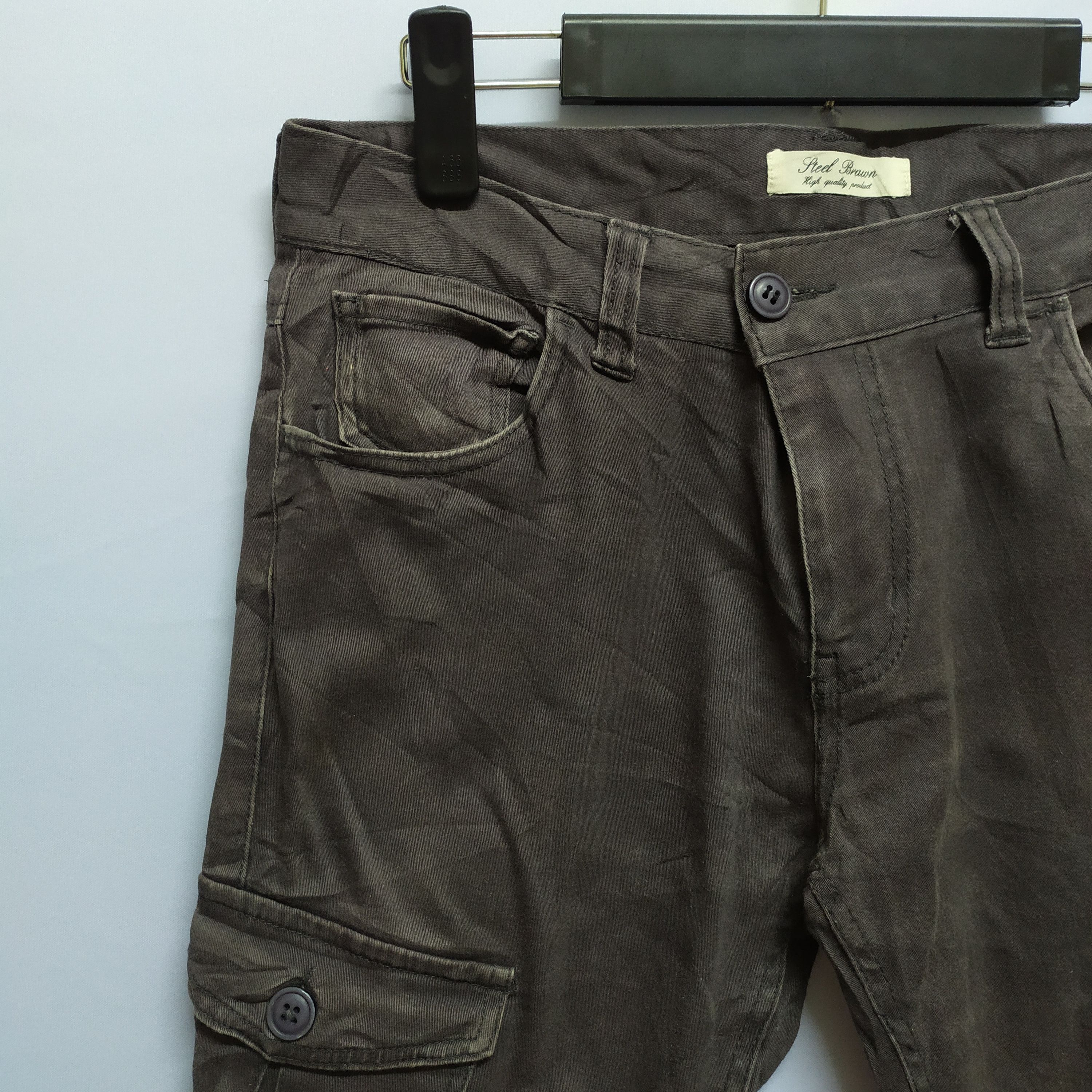 Japanese Brand Steel Brawn Skinny Cargo Pants Size US 28 / EU 44 - 5 Thumbnail