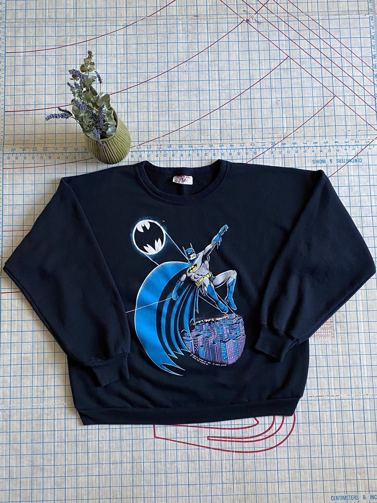 DC Comics Vintage Novel Teez Batman Crewneck Sweater Fits Medium 80s Size US M / EU 48-50 / 2 - 2 Thumbnail