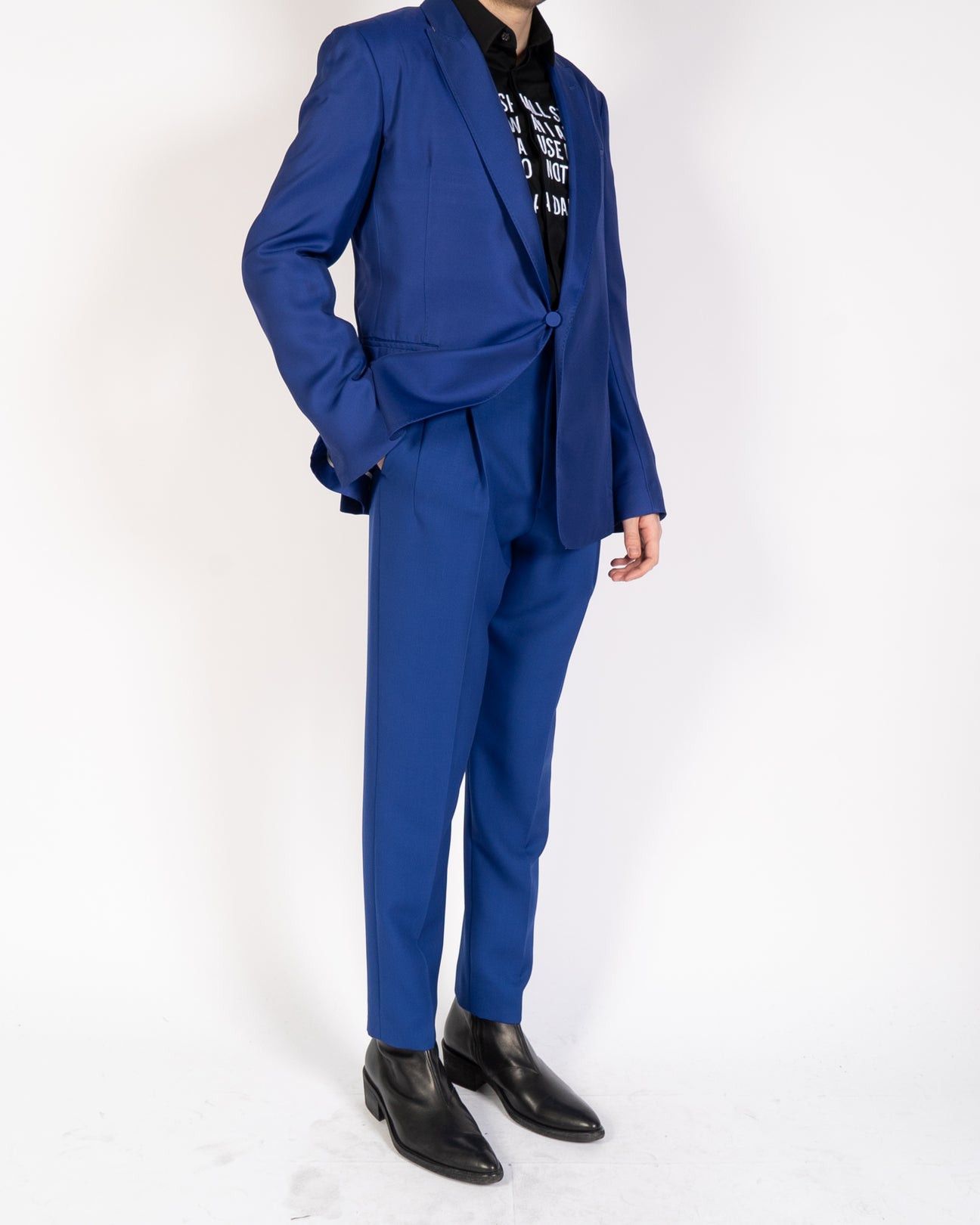 Haider Ackermann SS20 Royal Blue Double Breasted Blazer Size 48L - 5 Thumbnail