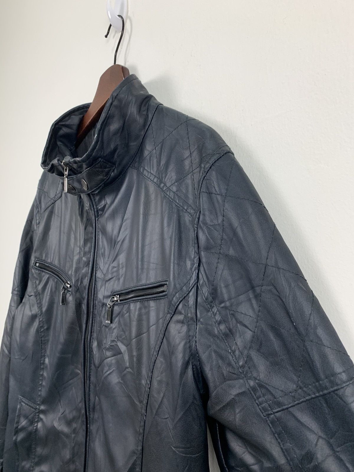 Other SPLENDID SATISFACTION Leather Multipocket Bike Rider Jacket Size US L / EU 52-54 / 3 - 8 Thumbnail