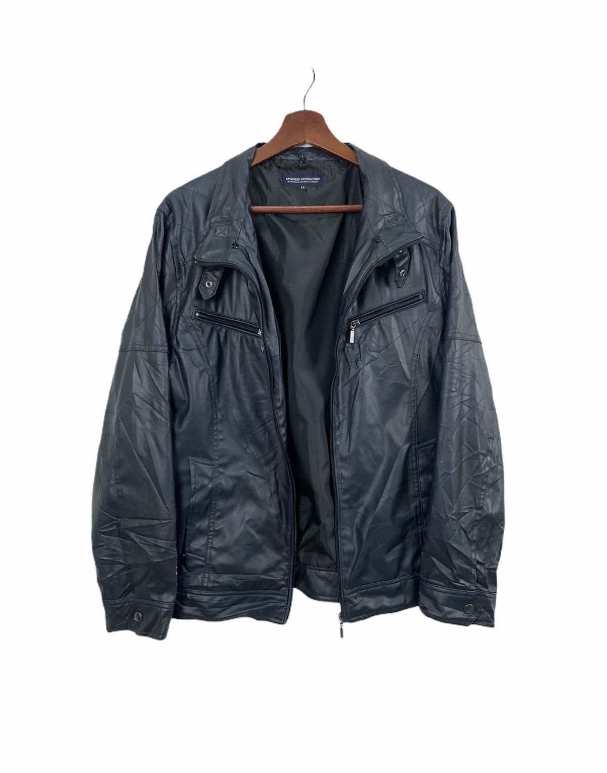 Other SPLENDID SATISFACTION Leather Multipocket Bike Rider Jacket Size US L / EU 52-54 / 3 - 4 Thumbnail
