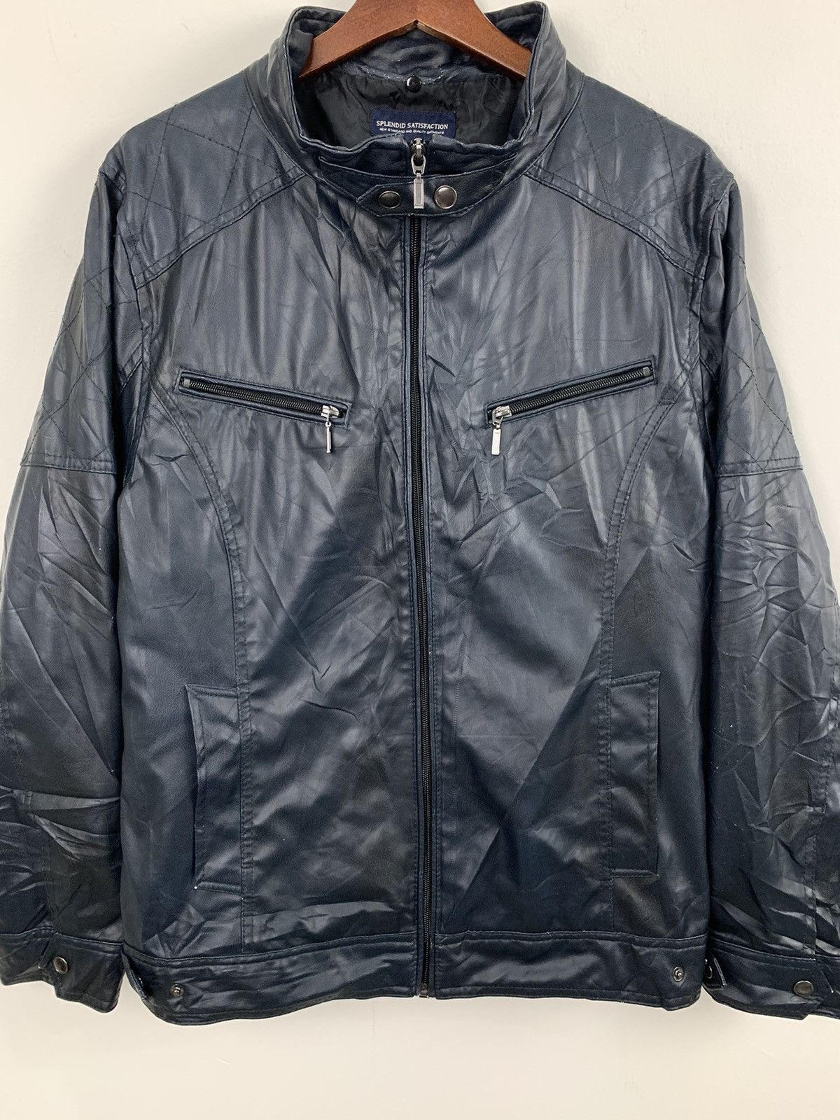 Other SPLENDID SATISFACTION Leather Multipocket Bike Rider Jacket Size US L / EU 52-54 / 3 - 5 Thumbnail