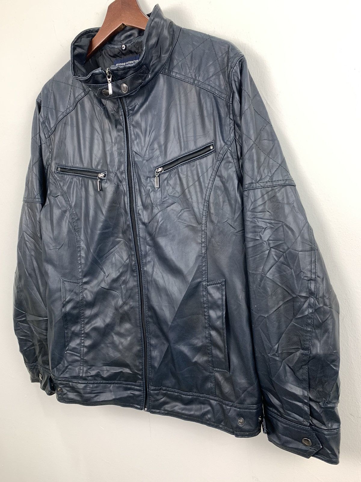 Other SPLENDID SATISFACTION Leather Multipocket Bike Rider Jacket Size US L / EU 52-54 / 3 - 7 Thumbnail