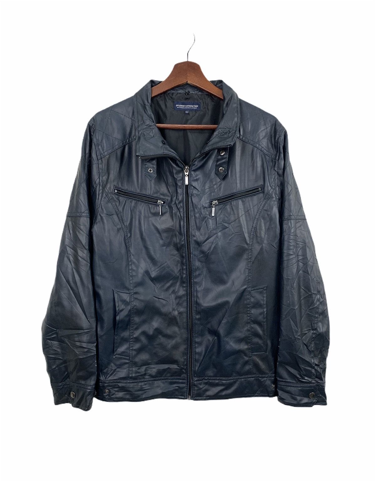 Other SPLENDID SATISFACTION Leather Multipocket Bike Rider Jacket Size US L / EU 52-54 / 3 - 3 Thumbnail