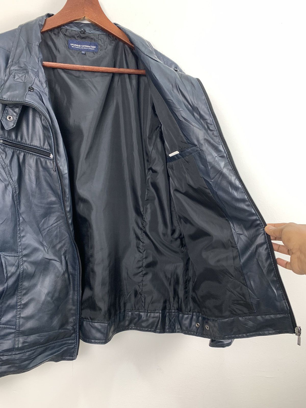 Other SPLENDID SATISFACTION Leather Multipocket Bike Rider Jacket Size US L / EU 52-54 / 3 - 14 Thumbnail