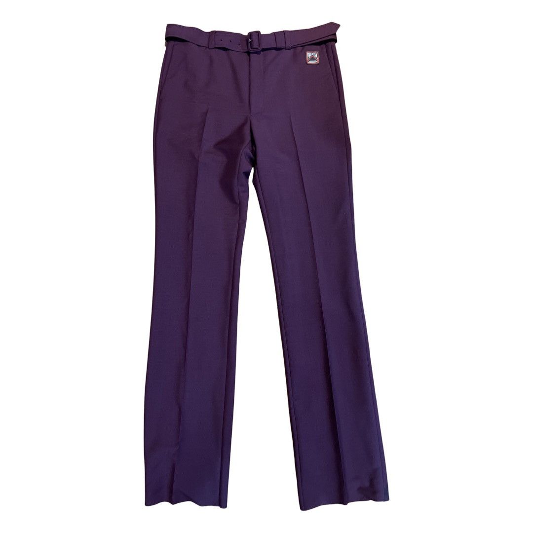 image of Prada Ss19 Mohair Pants in Burgandy, Men's (Size 34)