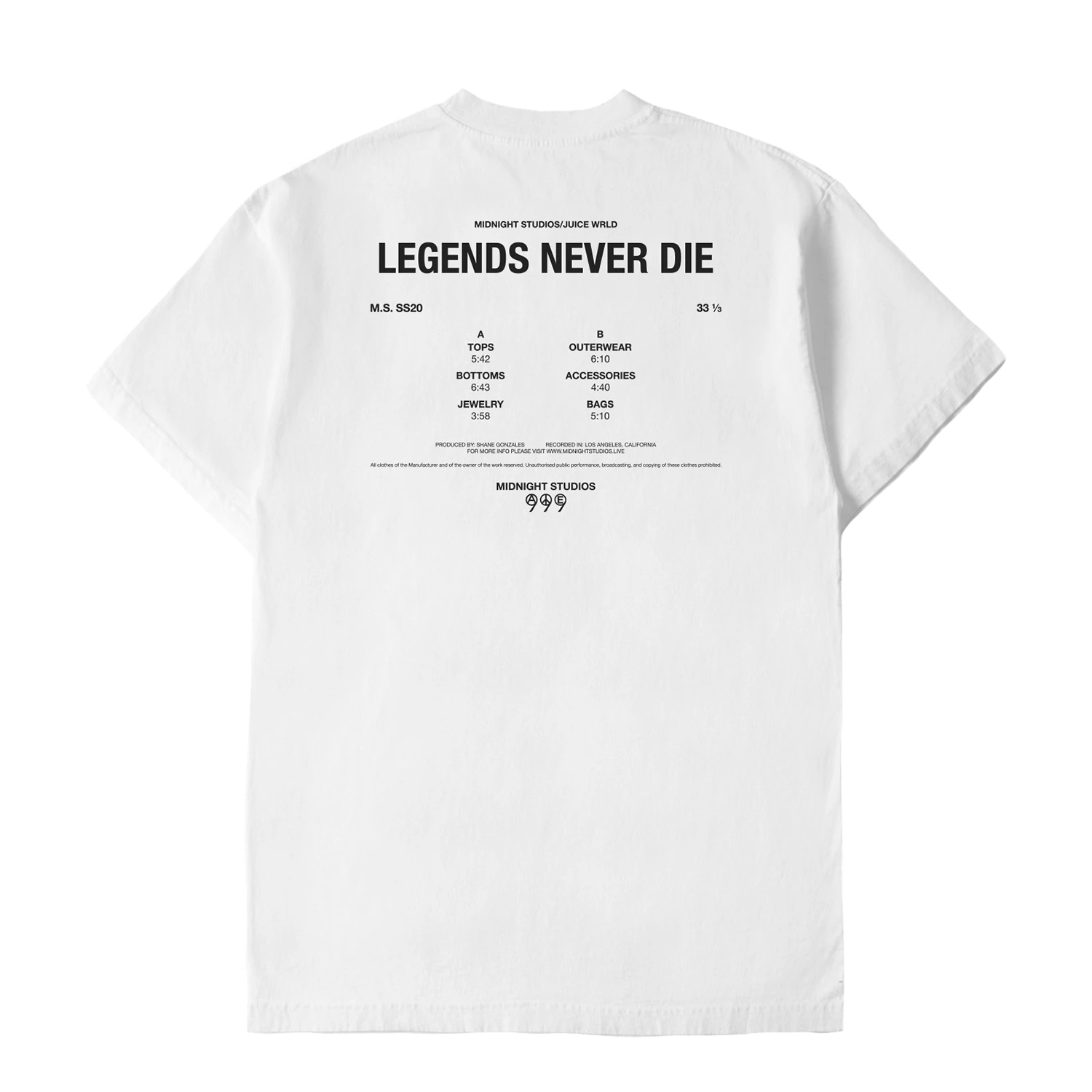 Midnight Studios JUICE WRLD X MIDNIGHT STUDIOS SILHOUETTE TEE Size US XL / EU 56 / 4 - 2 Thumbnail