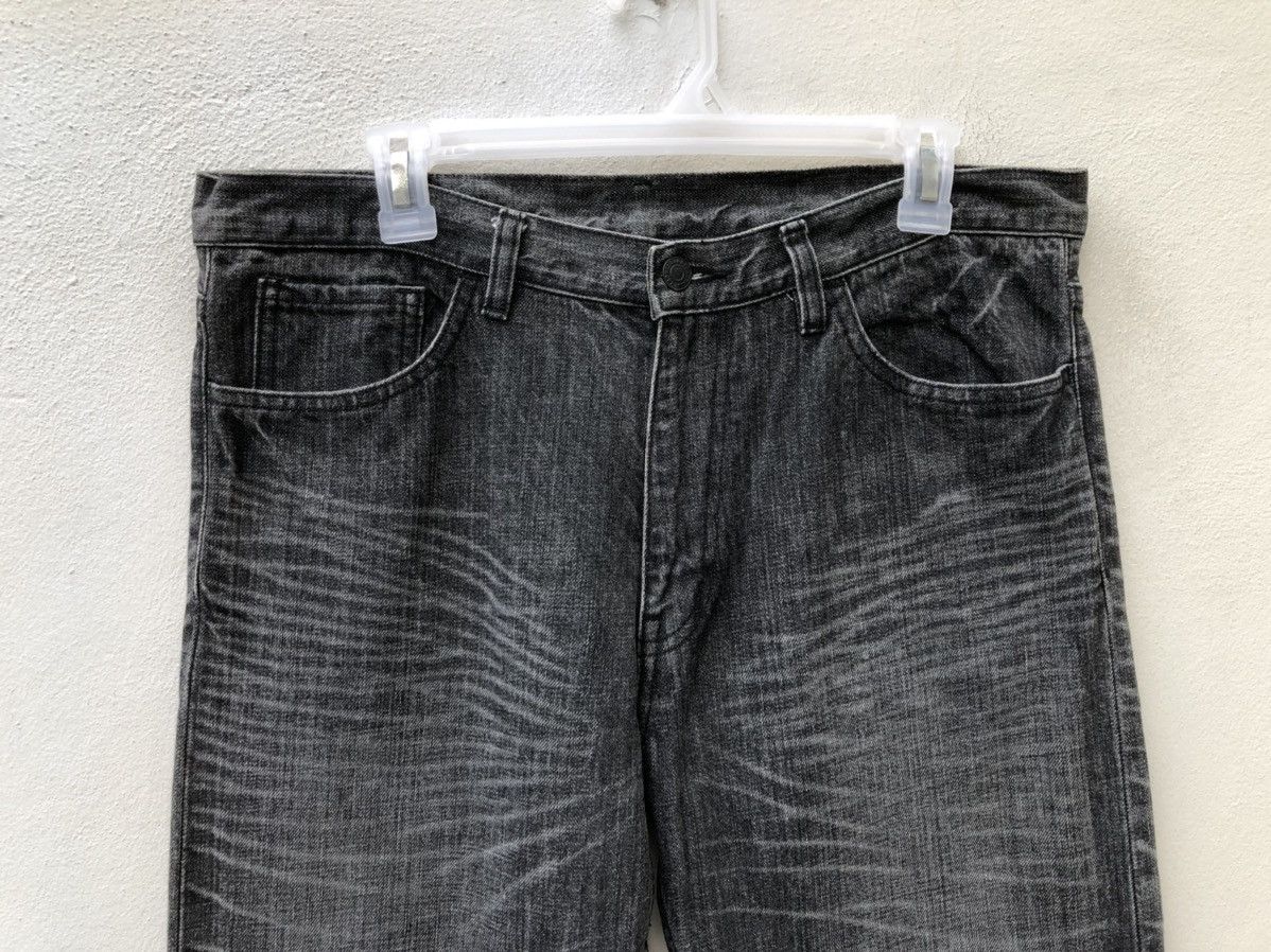 Lad Musician Vintage LAD MUSICIAN Japan Striped Fade Black Denim Jeans Size US 33 - 7 Thumbnail